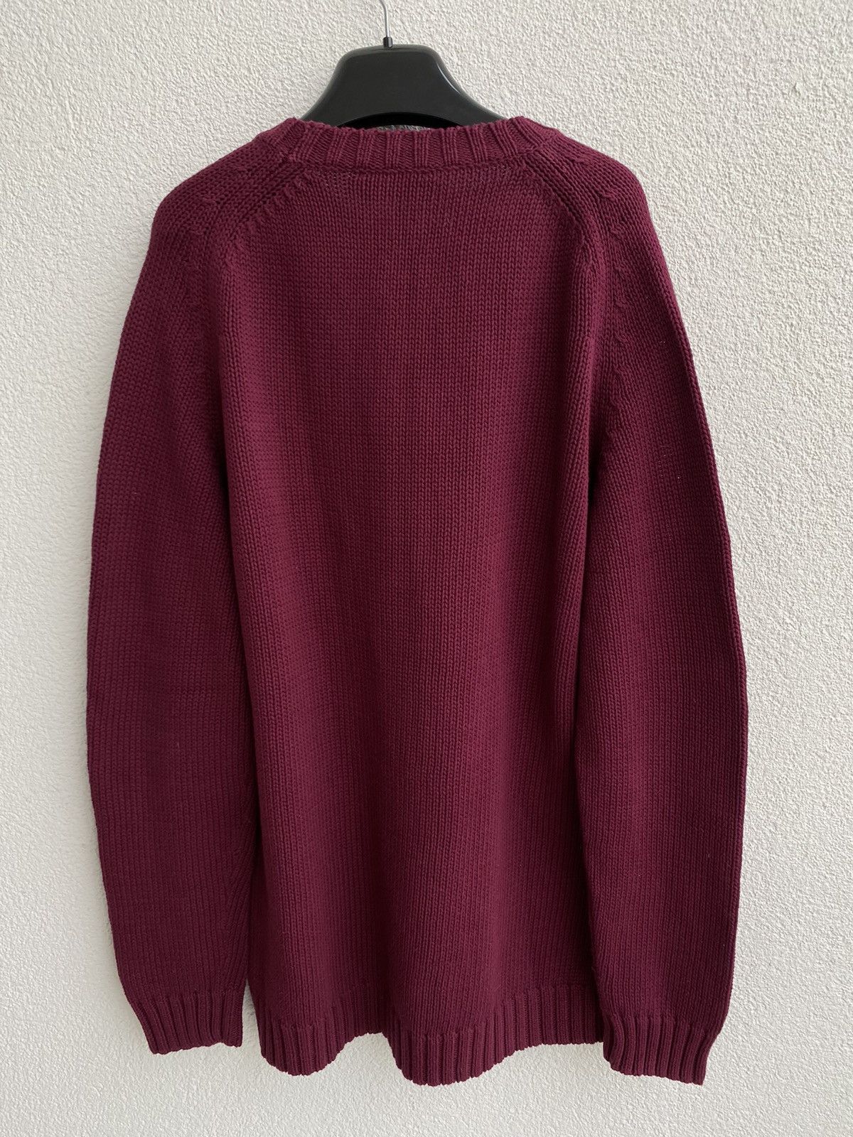 Yves Saint Laurent Burgundy YSL Sweater Knit Heavy Thick YSL Sweatshirt Size US XXL / EU 58 / 5 - 9 Thumbnail