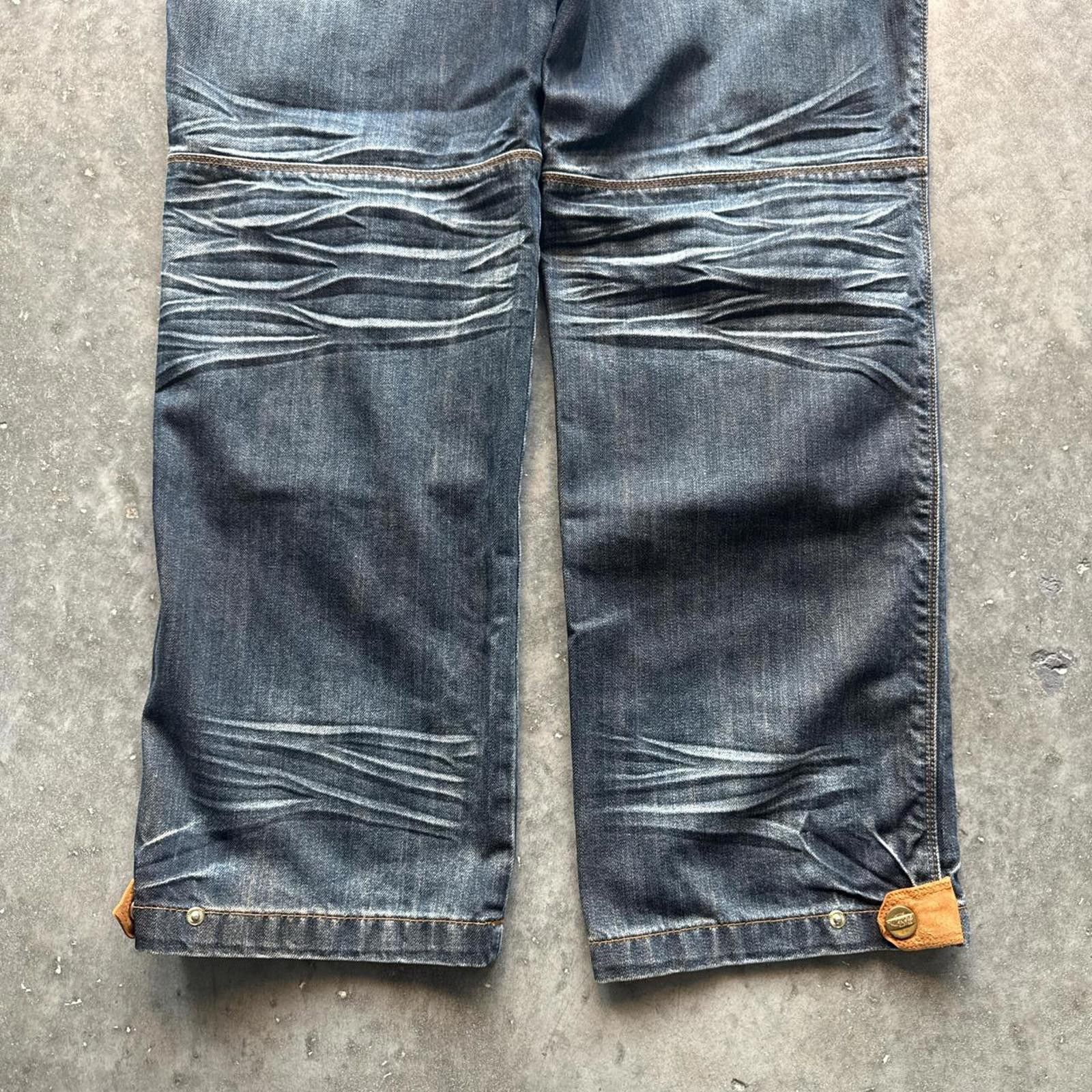 Eighty Eight Eight 732 Vintage 90's Cargo Denim Jeans & Multiple Pockets Size US 34 / EU 50 - 6 Thumbnail