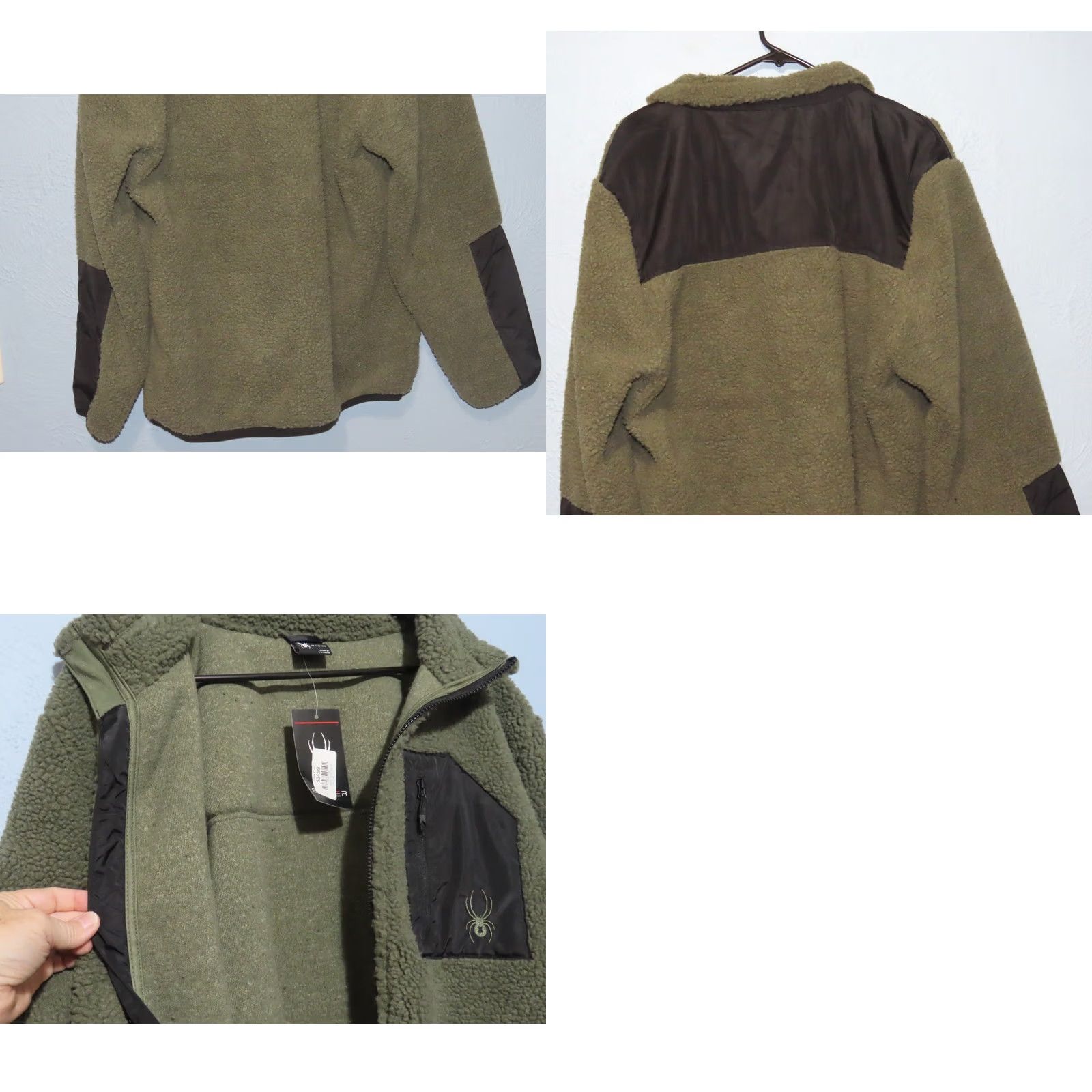 Spyder Spyder Jacket Green Fleece Bomber Full Zip Pockets Embroidered Logo Insulated All Seasons Adult Mens XL L? Size US L / EU 52-54 / 3 - 8 Thumbnail