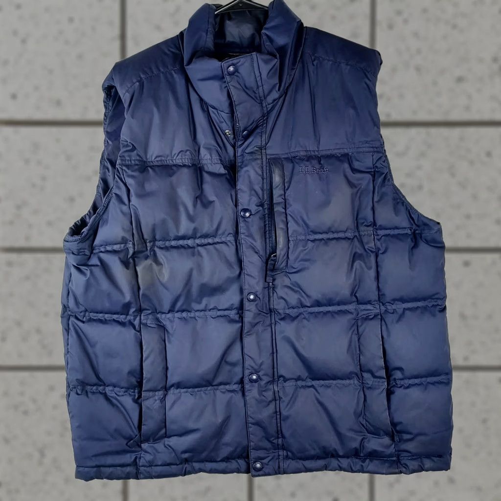 Vintage L.L. Bean Down Puffer Vest Mens XL Blue Full Zip Insulated Outdoor Jacket Vest Size US XL / EU 56 / 4 - 1 Thumbnail