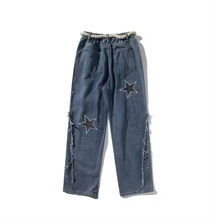 Japanese Brand × Jean Star Patch Distressed Jean Size US 32 / EU 48 - 7 Thumbnail