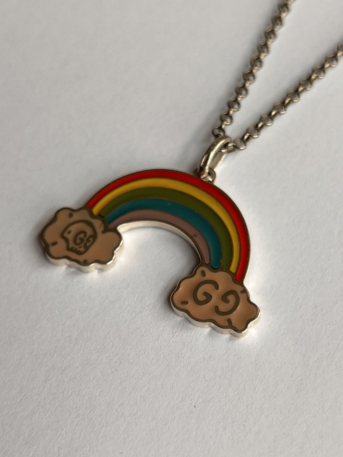 Gucci Gucci Ghost Rainbow Pendant Necklace skull jewelry silver Size ONE SIZE - 13 Thumbnail
