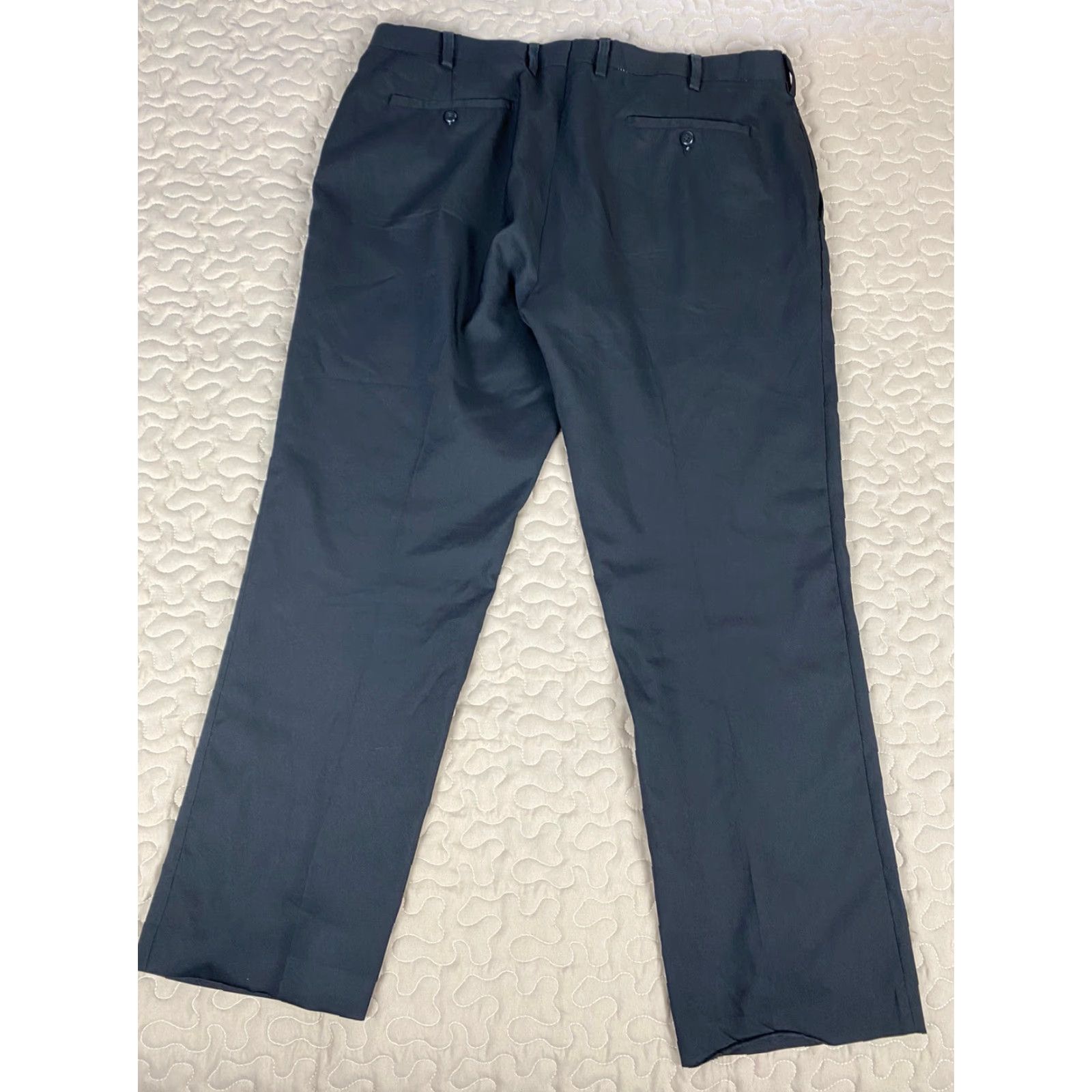 Vintage VINTAGE Louis Raphael Tailored Mens Black Slacks Work Pants Sz 40x30 Straight Leg Size US 40 / EU 56 - 4 Thumbnail