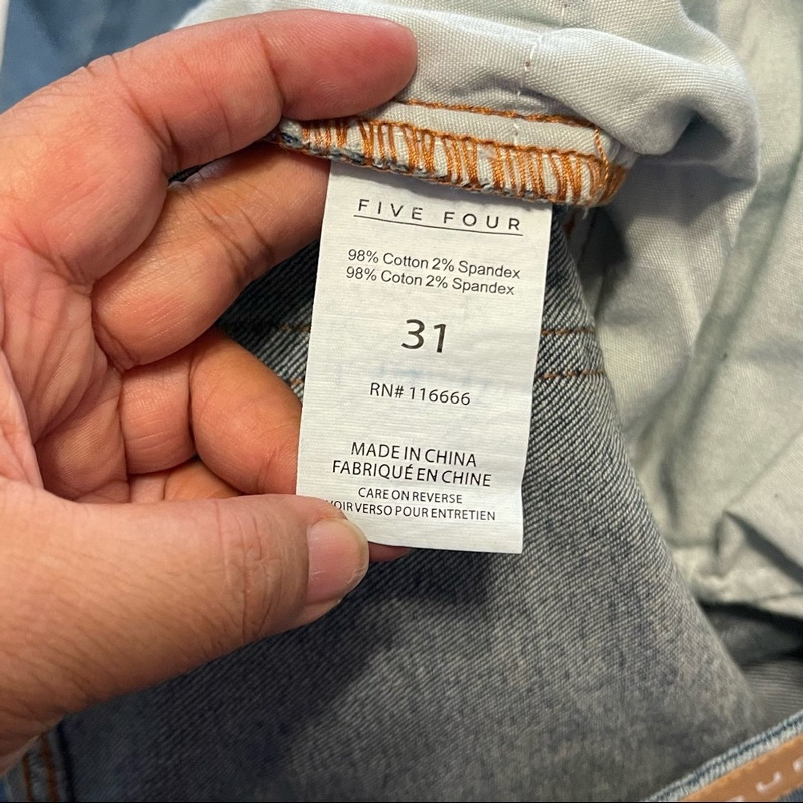 Five Four Five Four Rollins Relaxed 5 Pocket Jean Indigo Blue 31 Mens Size US 31 - 4 Thumbnail