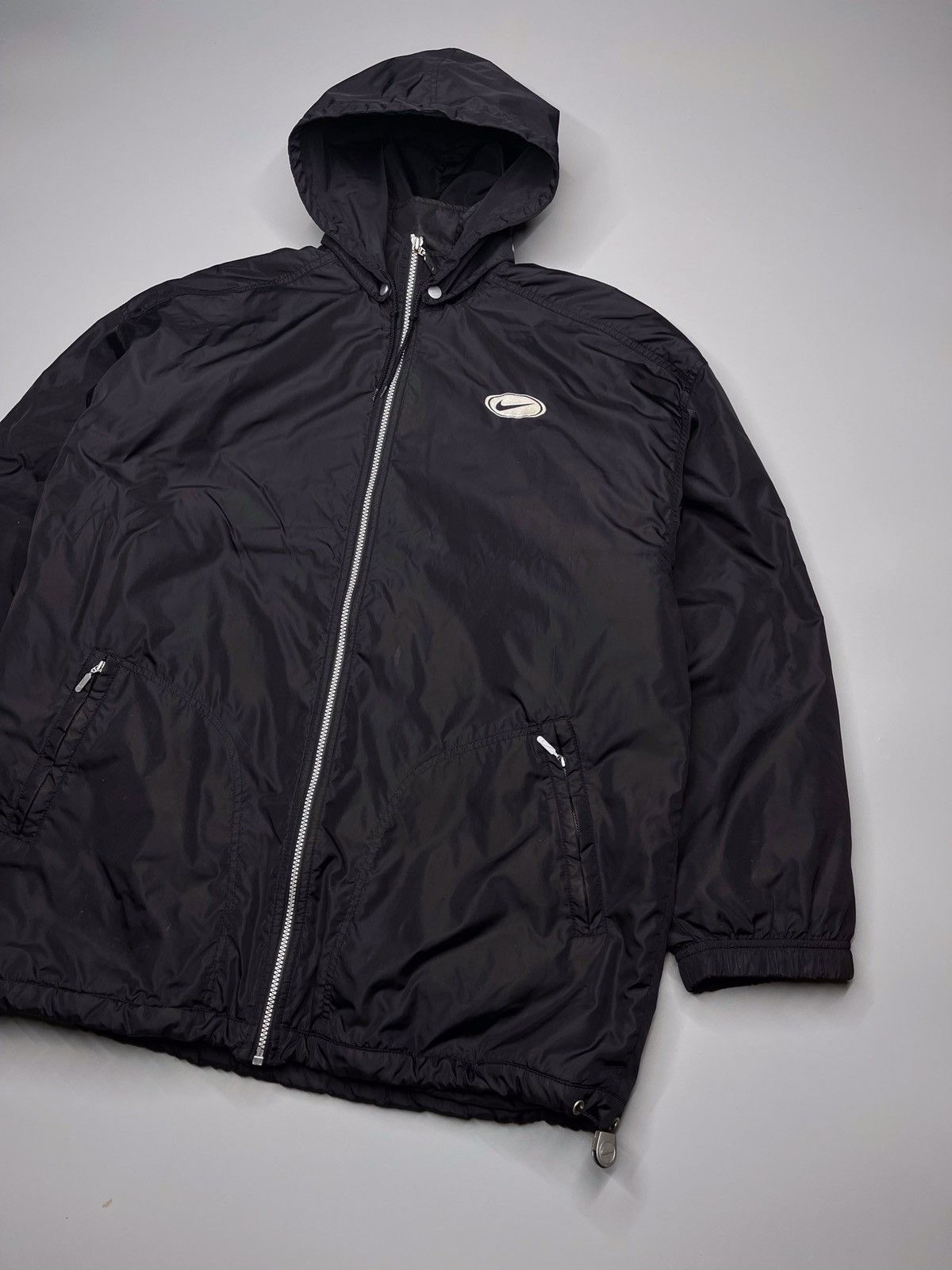 Nike × Vintage Vintage Y2k Nike Nylon Big Logo Jacket Size US L / EU 52-54 / 3 - 5 Thumbnail