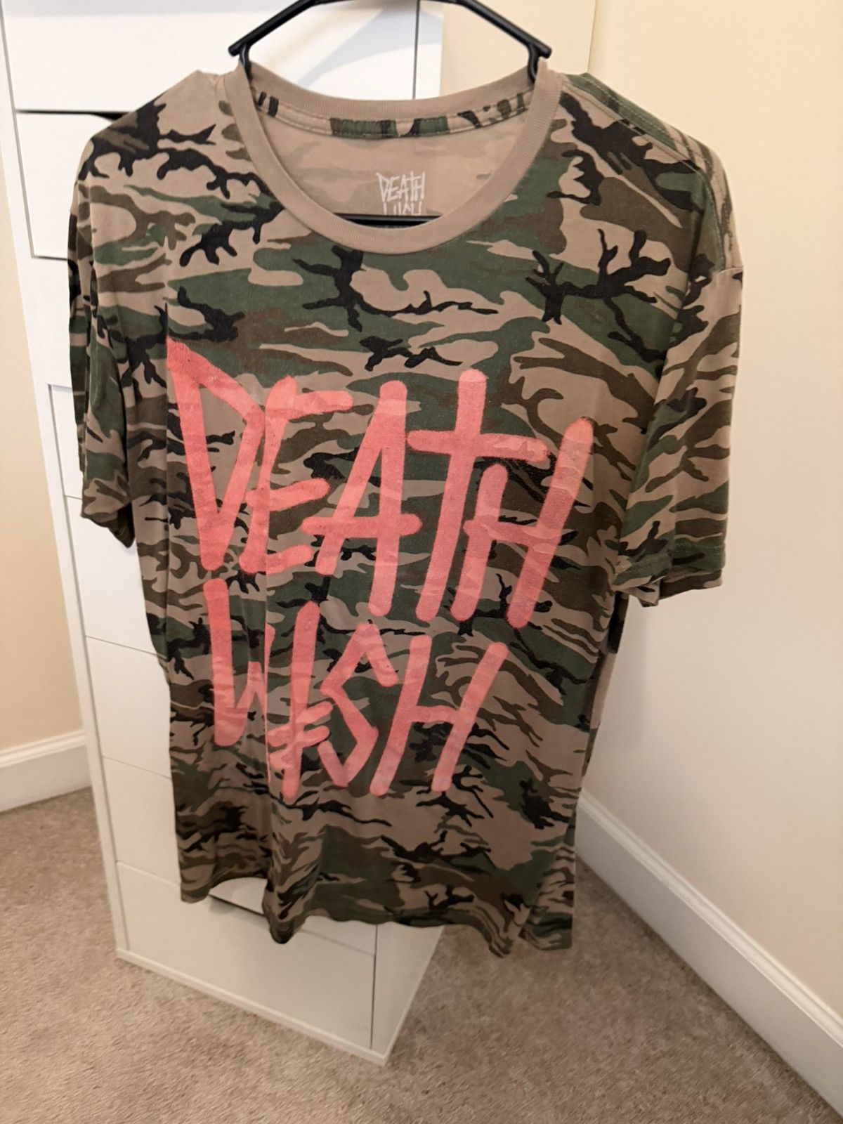 VINTAGE CAMO DEATHWISH SKATEBOARDS T-SHIRT