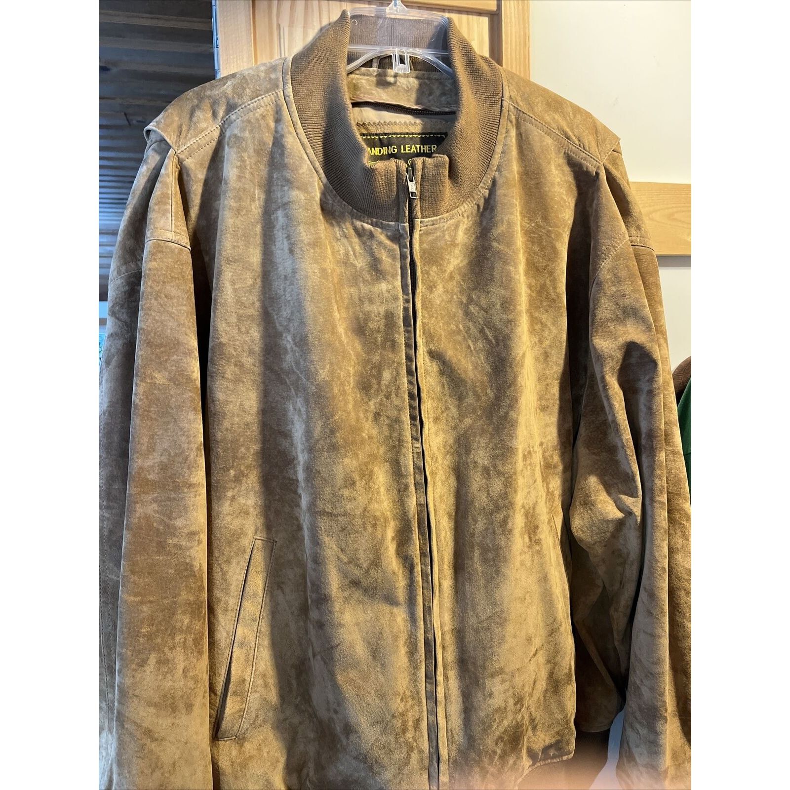 Other Landing Leather Men’s XXL Brown Suede Leather Bomber Jacket Size US XXL / EU 58 / 5 - 9 Thumbnail