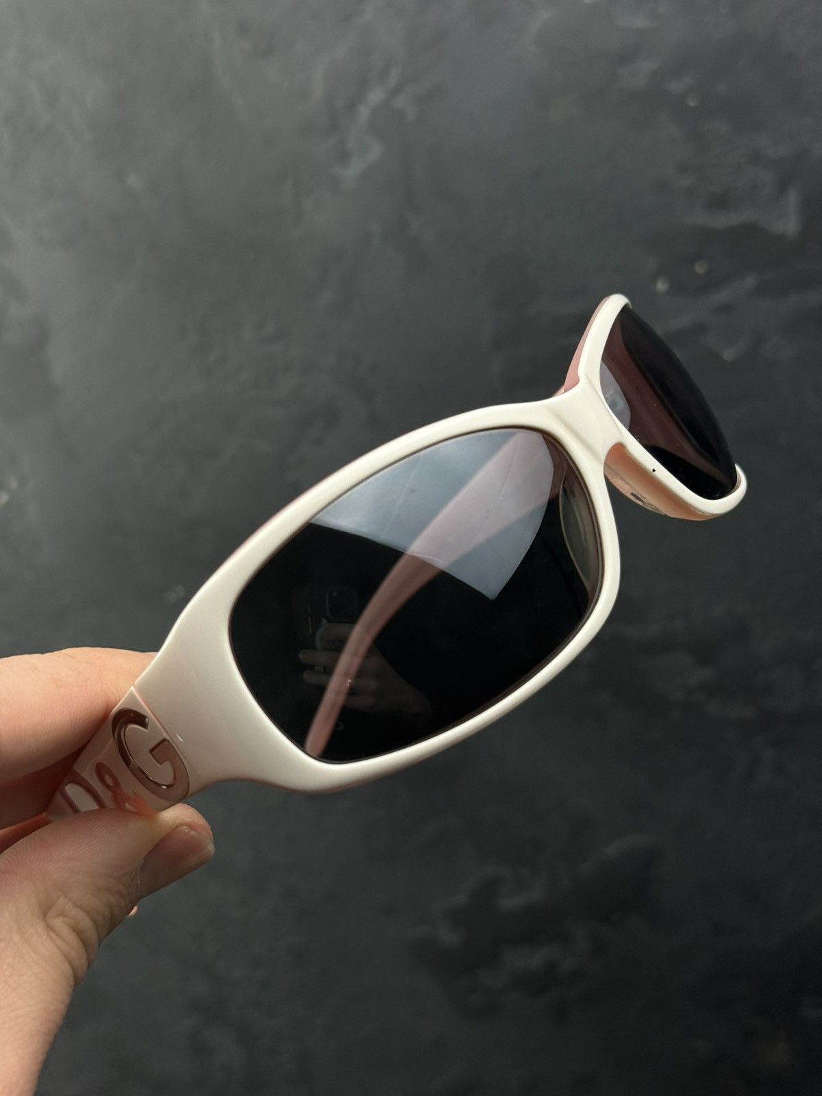 Dolce & Gabbana Vintage Dolce & Gabbana Pink & White Sunglasses Size ONE SIZE - 8 Thumbnail