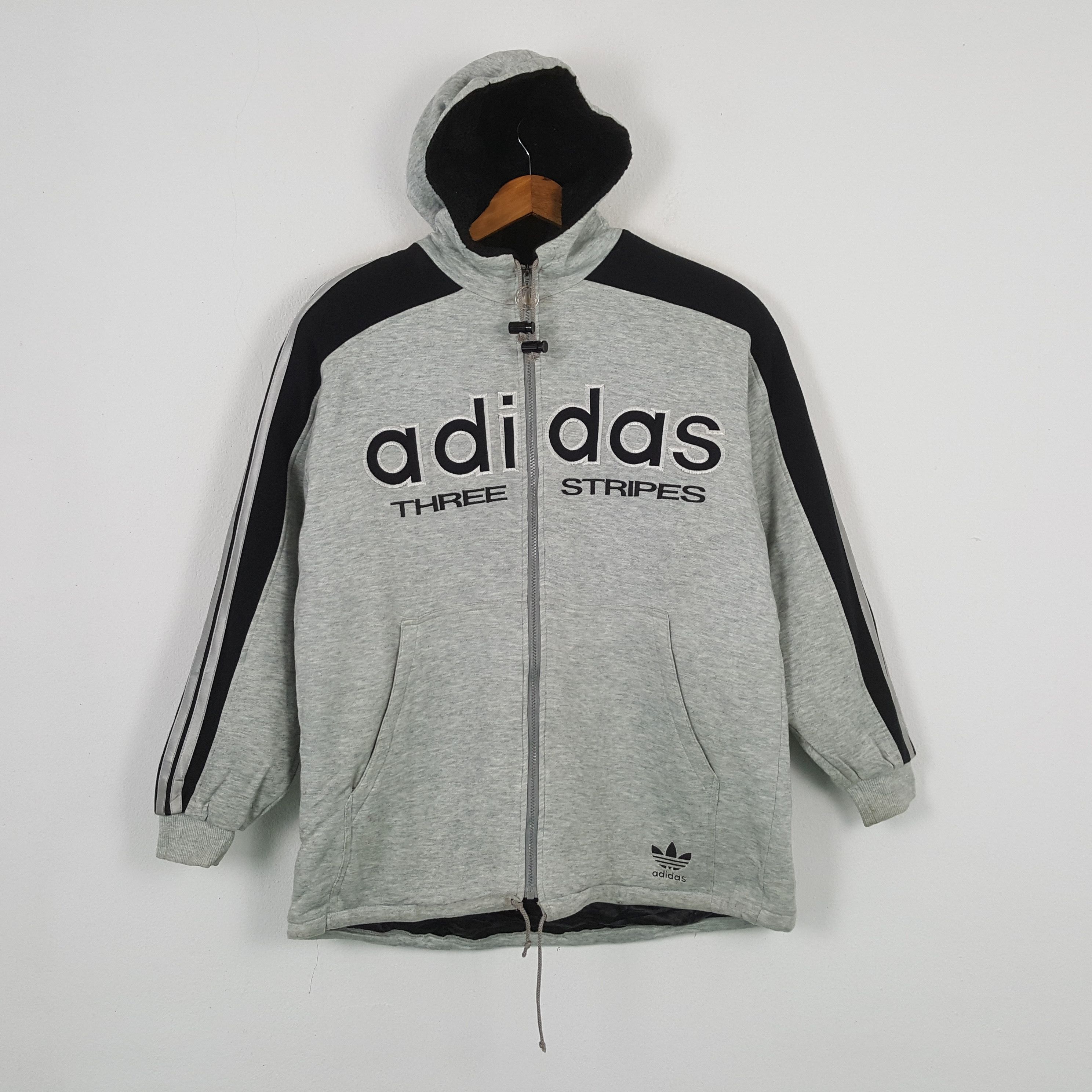 Adidas × Vintage Vintage ADIDAS Sportswear Big Logo Hoodies Jacket c282n9 Size US XL / EU 56 / 4 - 1 Thumbnail