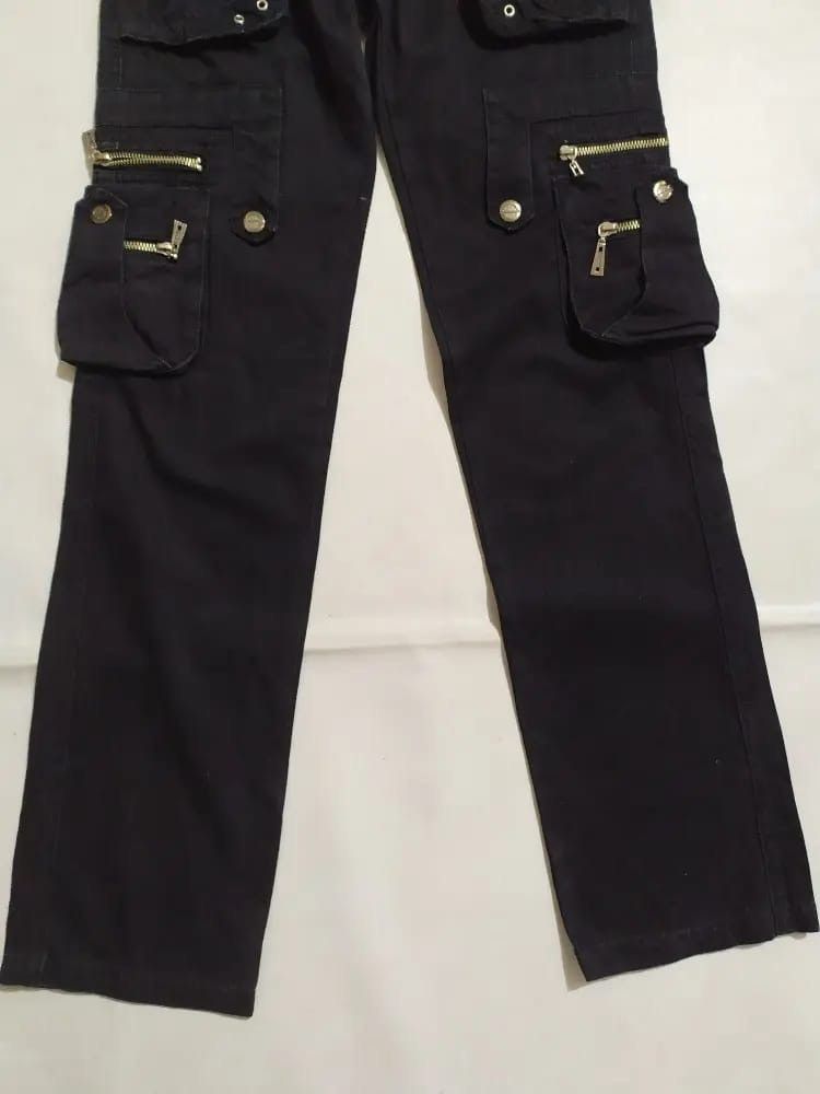 Other Kasonglu Cargo Multipocket Bondage punk Black Pants Size US 29 - 3 Thumbnail