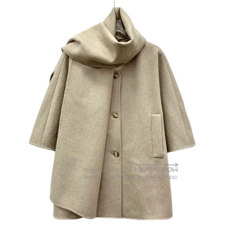 Max Mara Max Mara one-size-fits-all Beige Cashmere Single Breasted L Size XS / US 0-2 / IT 36-38 - 1 Thumbnail