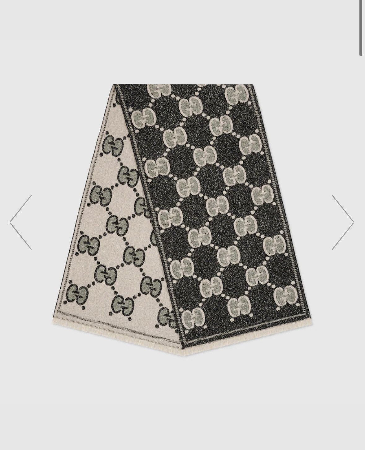 image of Gucci Wool Scarfs in Black Gold, Women's