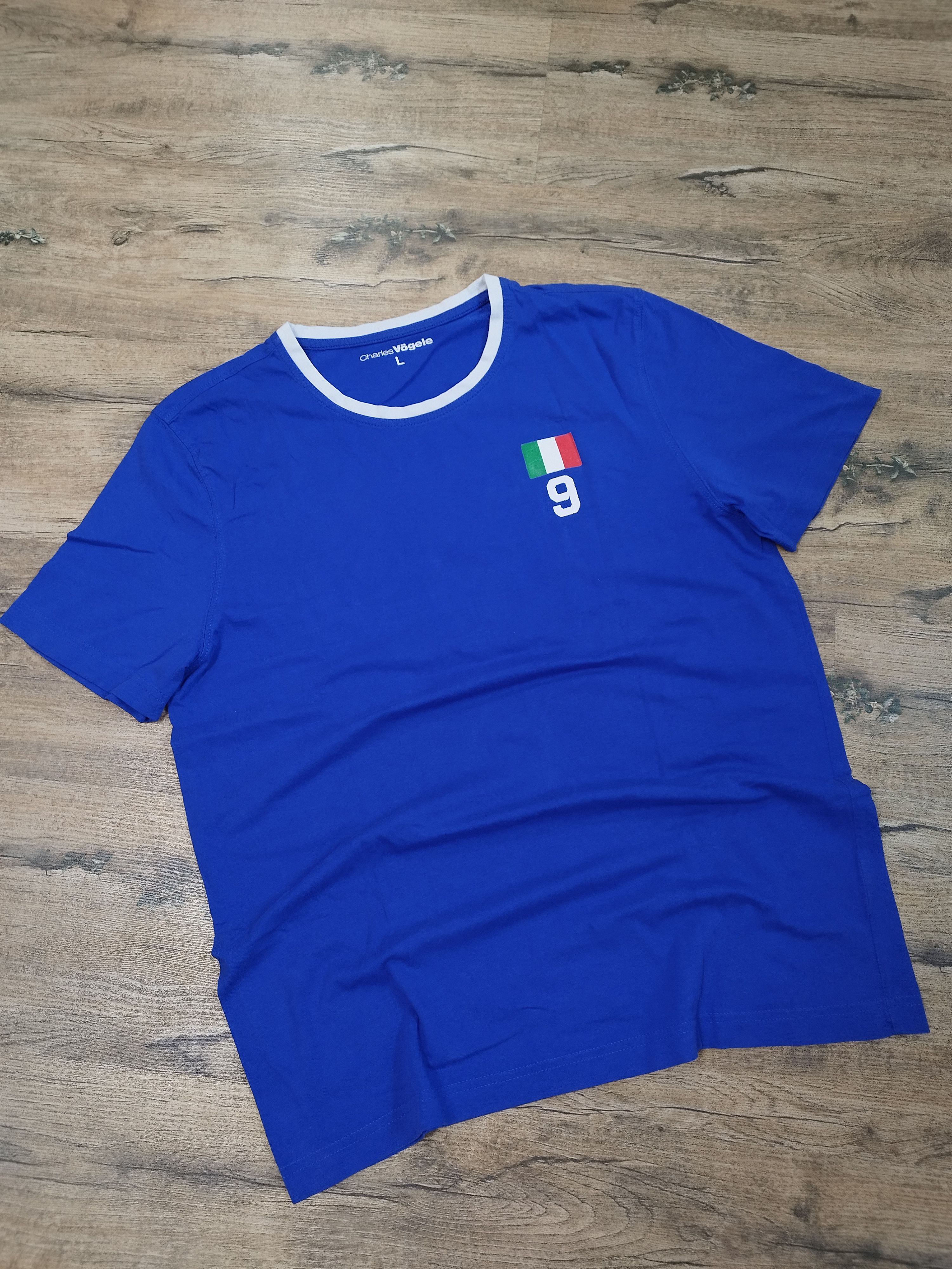 Other Italia #9 Soccer Jersey T-Shirt Size L Italy Football Tee Size US L / EU 52-54 / 3 - 3 Thumbnail