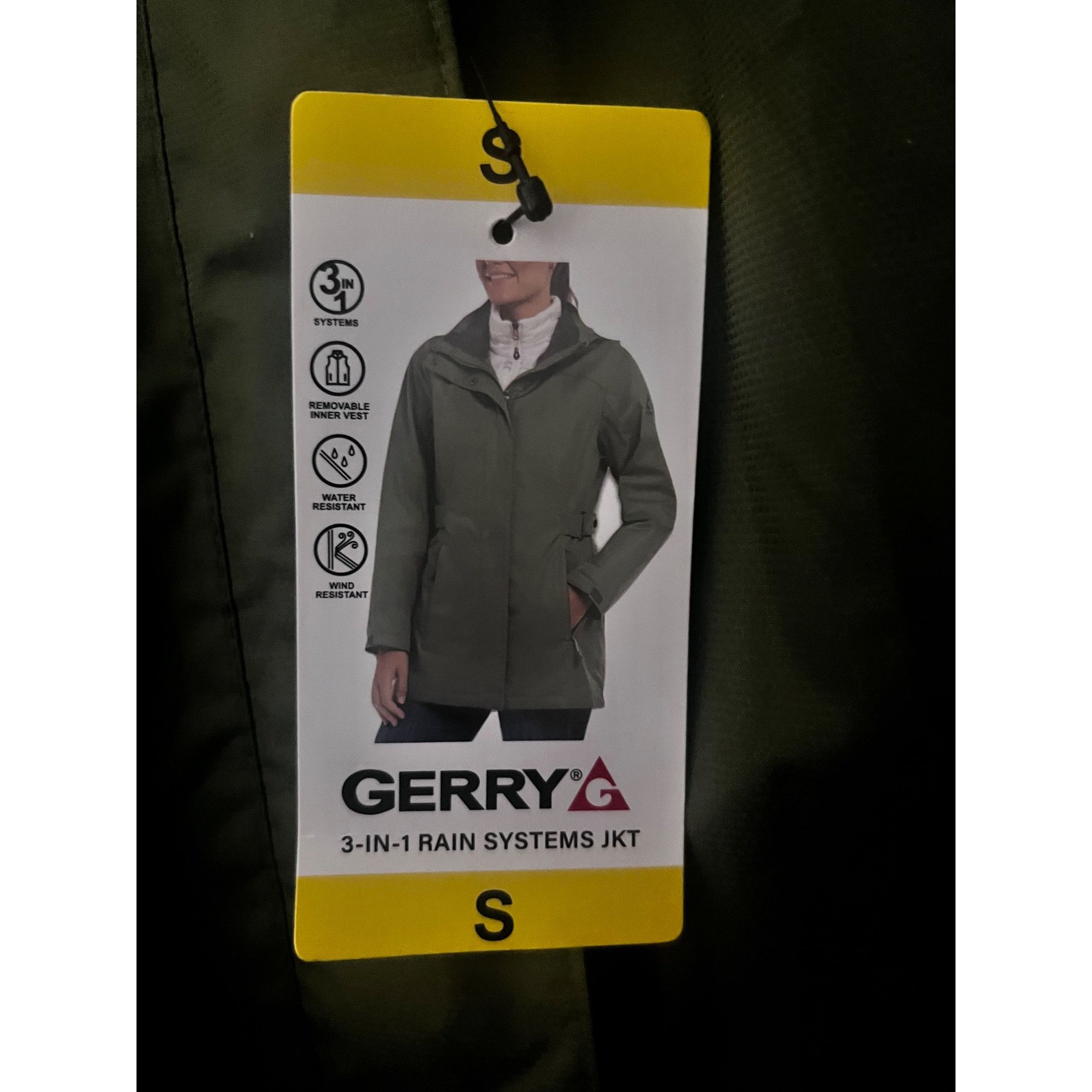 Gerry Ladies in Rain Systems Green Hooded Lined Jacket C
