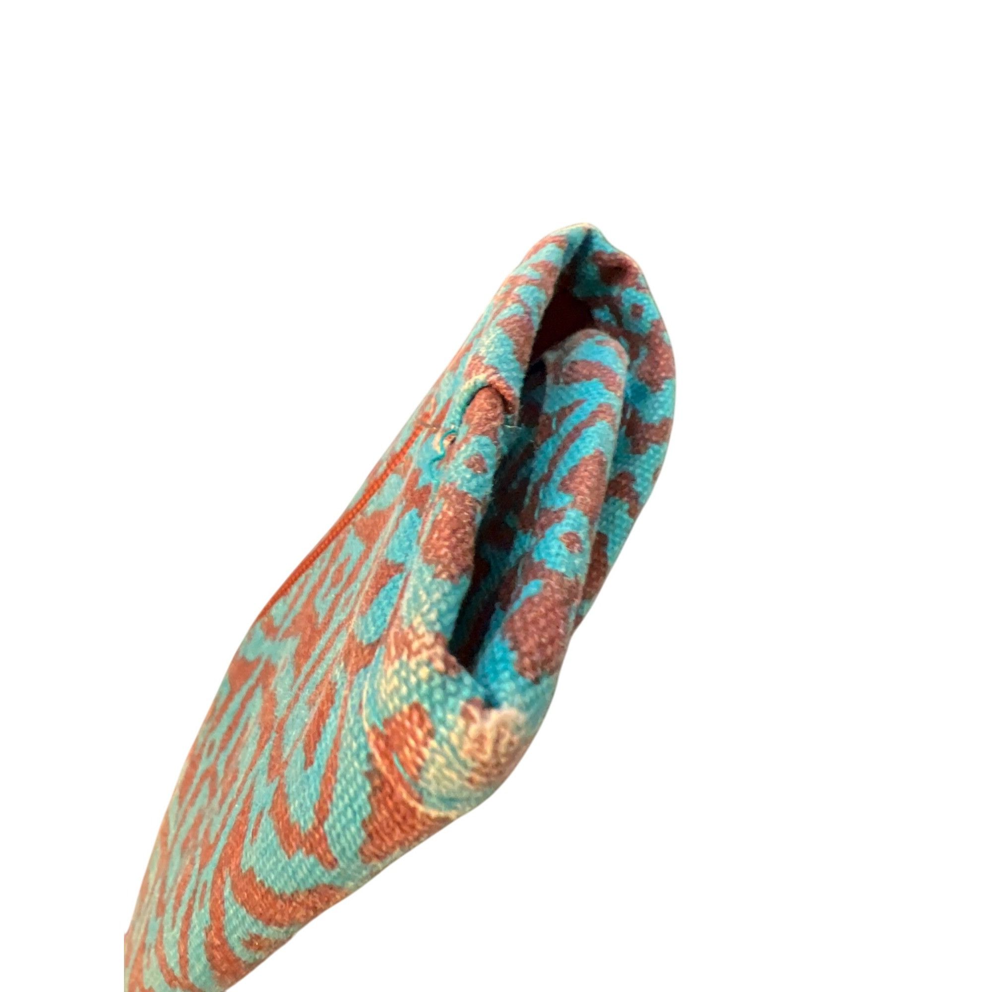 KAVU Kavu Trendy Geometric Print Wallet Blue Brown Trifold Zip Po Size ONE SIZE - 5 Thumbnail
