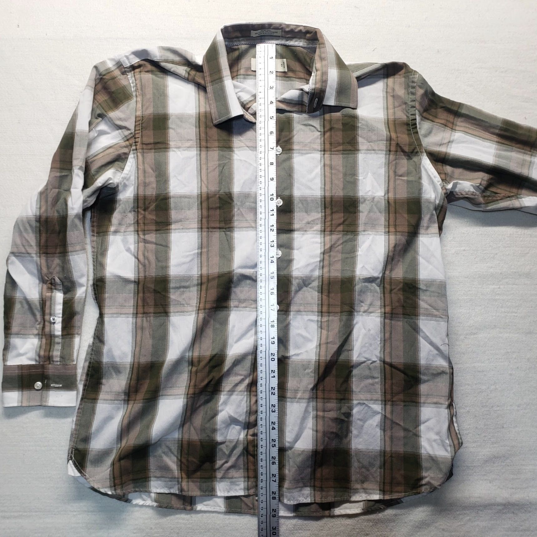 Haggar Haggar Button-Up Shirt Brown Checkered Long Sleeve Adult Men's 17 Regular Casual Preppy Size US XL / EU 56 / 4 - 6 Thumbnail