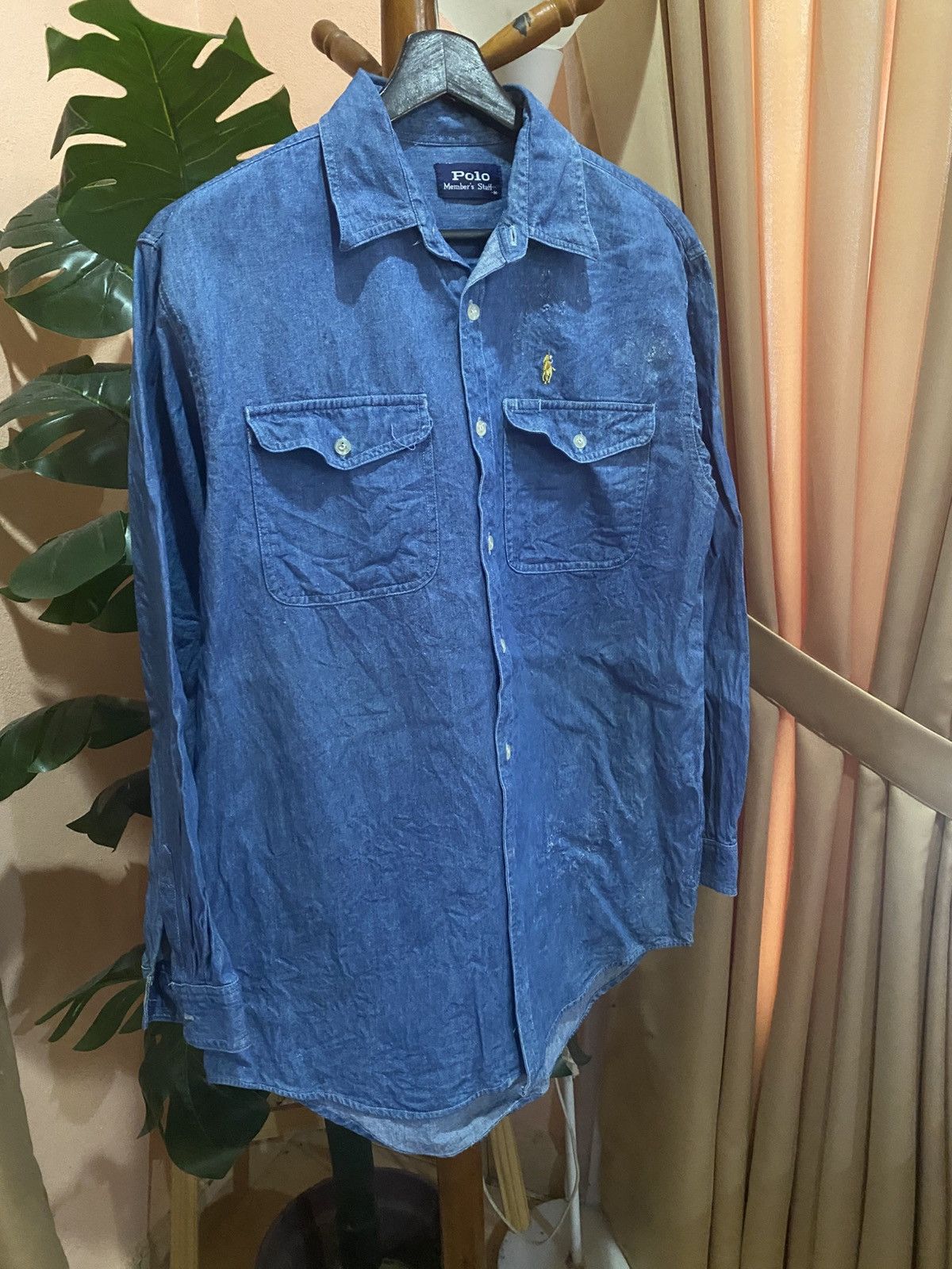 Vintage Vintage Polo Member’s Staff Denim Long Sleeve Shirt Size US M / EU 48-50 / 2 - 4 Thumbnail