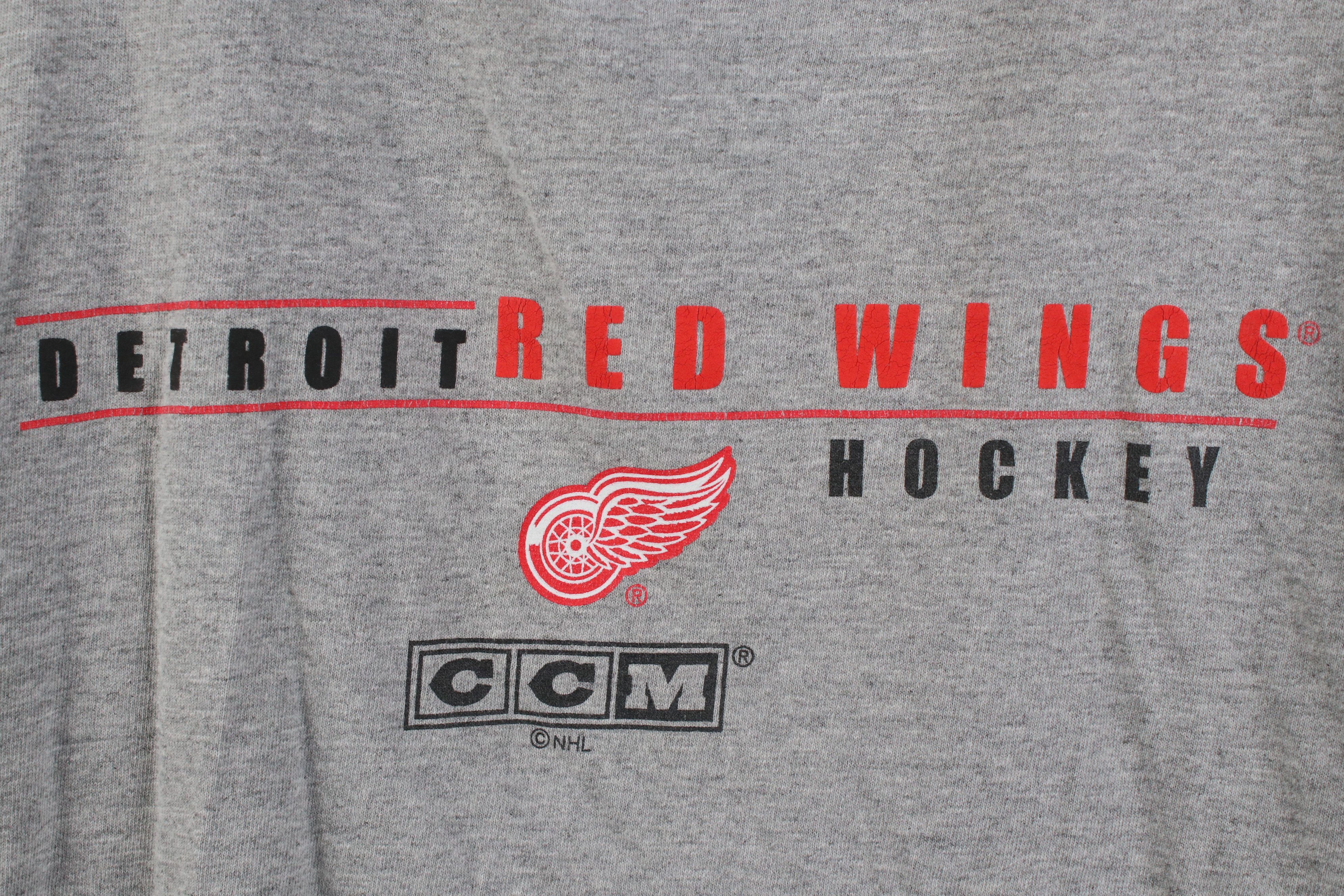 Vintage Vintage 90s CCM Hockey Long Sleeve T-Shirt Heather Gray Size US XL / EU 56 / 4 - 4 Thumbnail