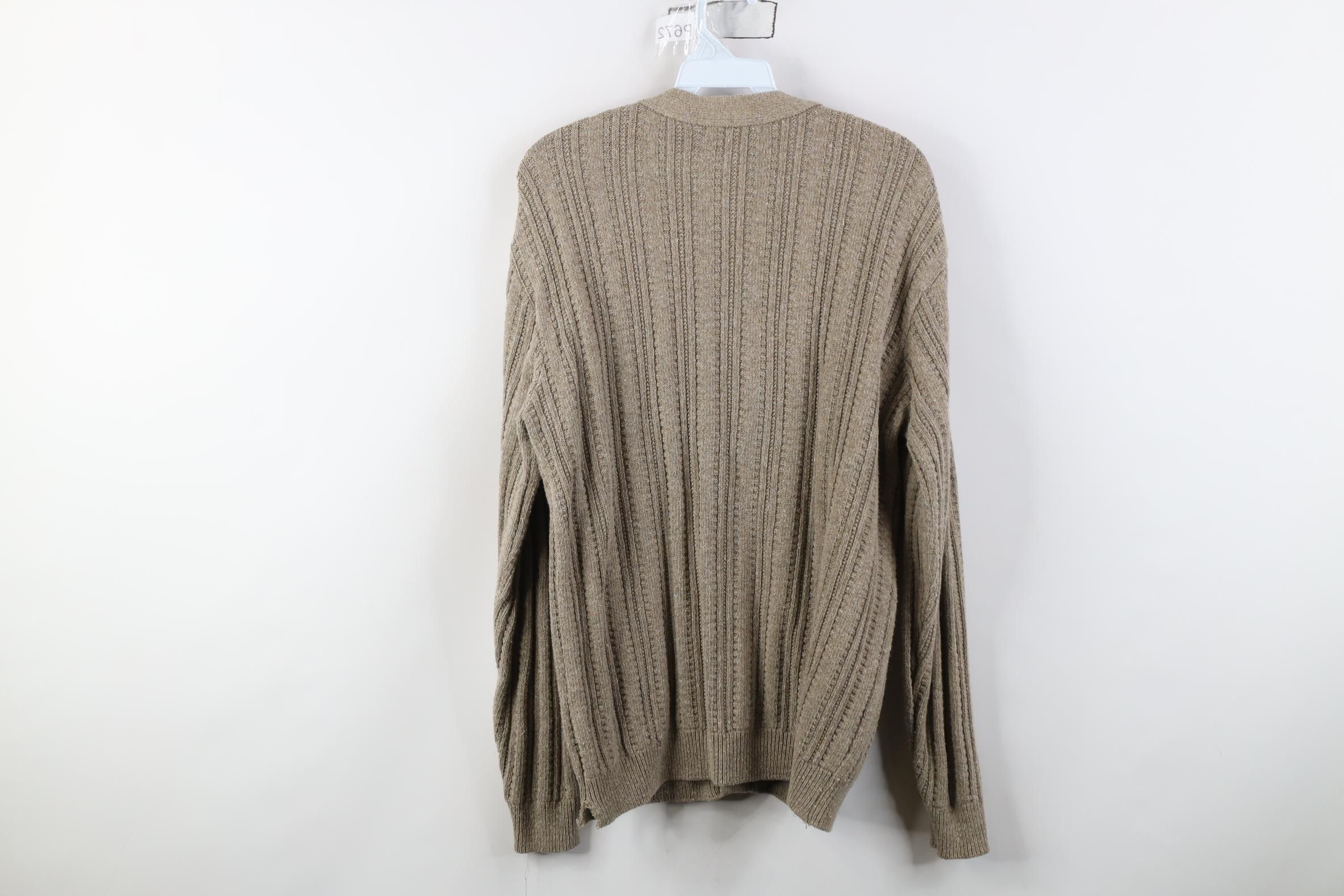 Vintage Vintage 90s Streetwear Chunky Ribbed Knit Cardigan Sweater Size US L / EU 52-54 / 3 - 8 Thumbnail