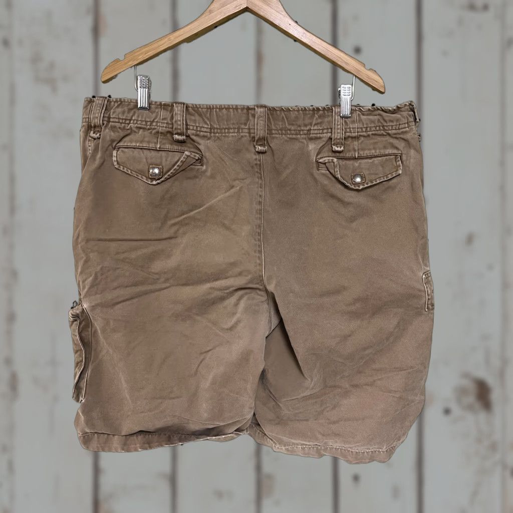 Polo Ralph Lauren VINTAGE Polo Ralph Lauren Cargo Shorts Mens 41” Brown Cotton Canvas Distressed Cargo Pocket Military Casual Size US L / EU 52-54 / 3 - 1 Thumbnail
