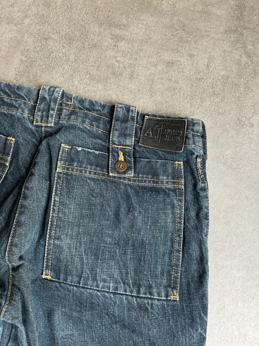 Armani × Designer × Vintage AW2005 Armani Avant-Gardist Blue Cargo Denim Jeans Size US 30 / EU 46 - 5 Thumbnail