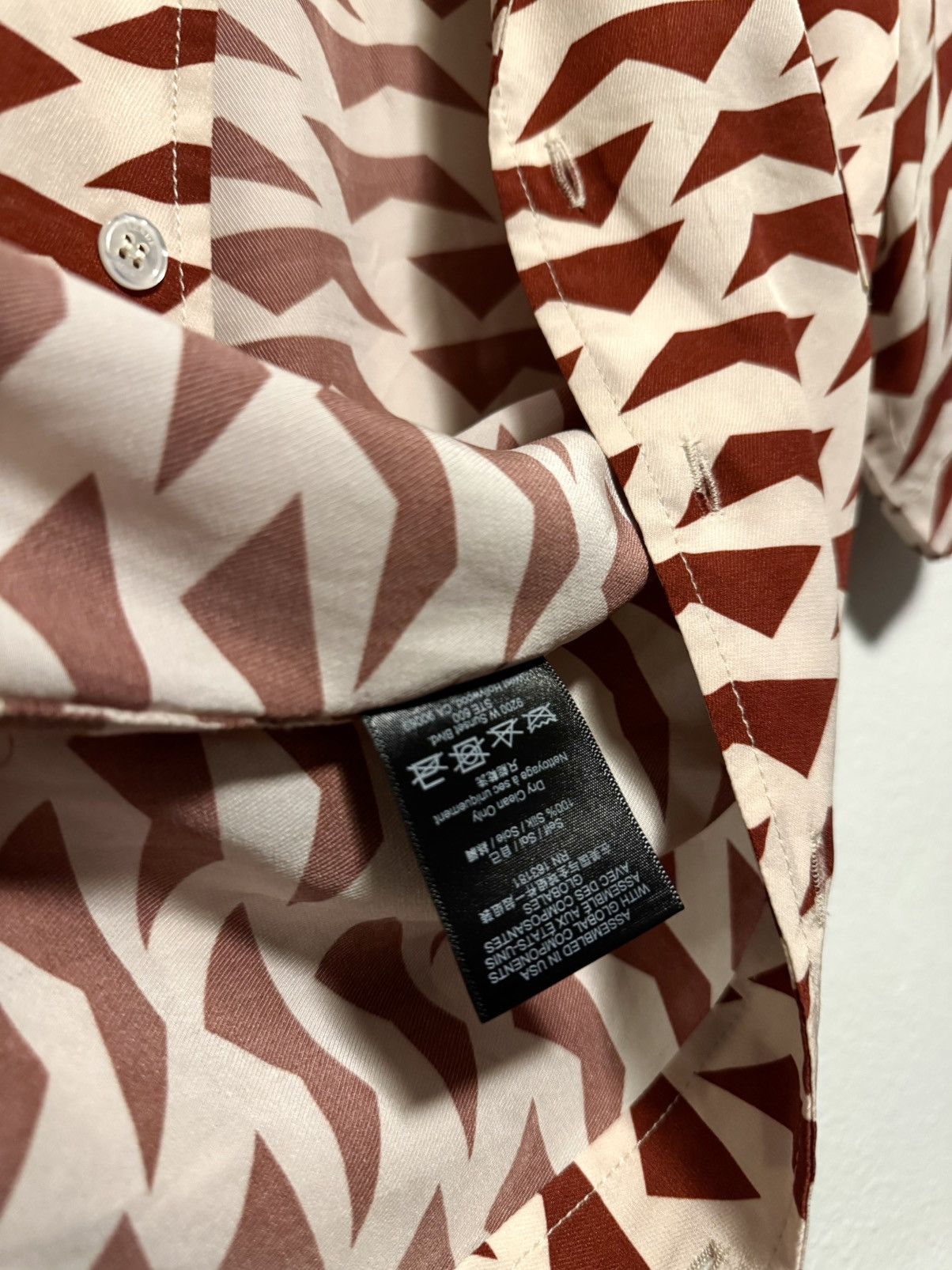 Rhude Rhude geometric-pattern satin twill shirt Size US M / EU 48-50 / 2 - 11 Thumbnail