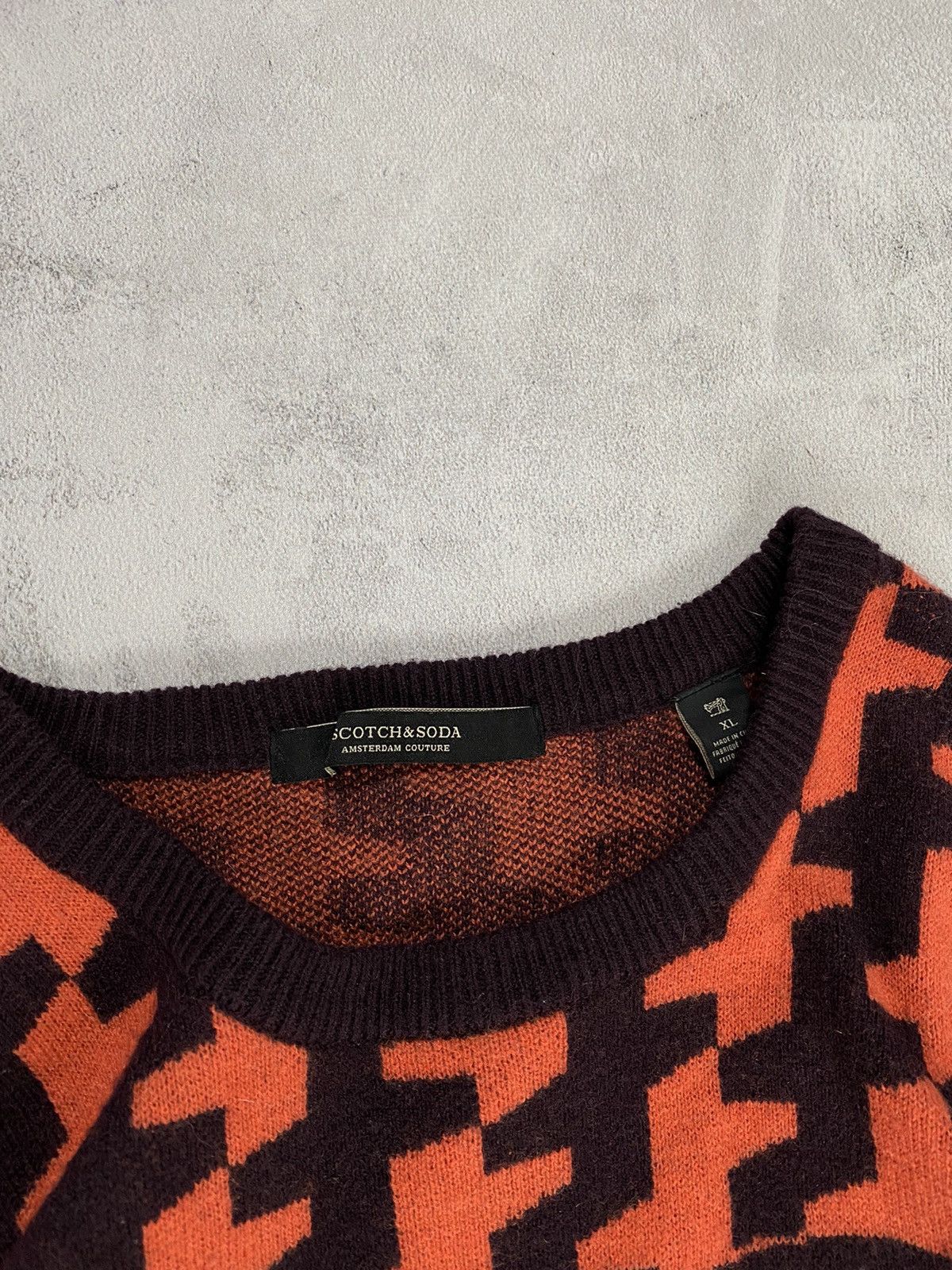 Scotch & Soda 🧶 Vintage Knit Sweater Scotch Soda Amsterdam Couture CHILL Size US XL / EU 56 / 4 - 4 Thumbnail