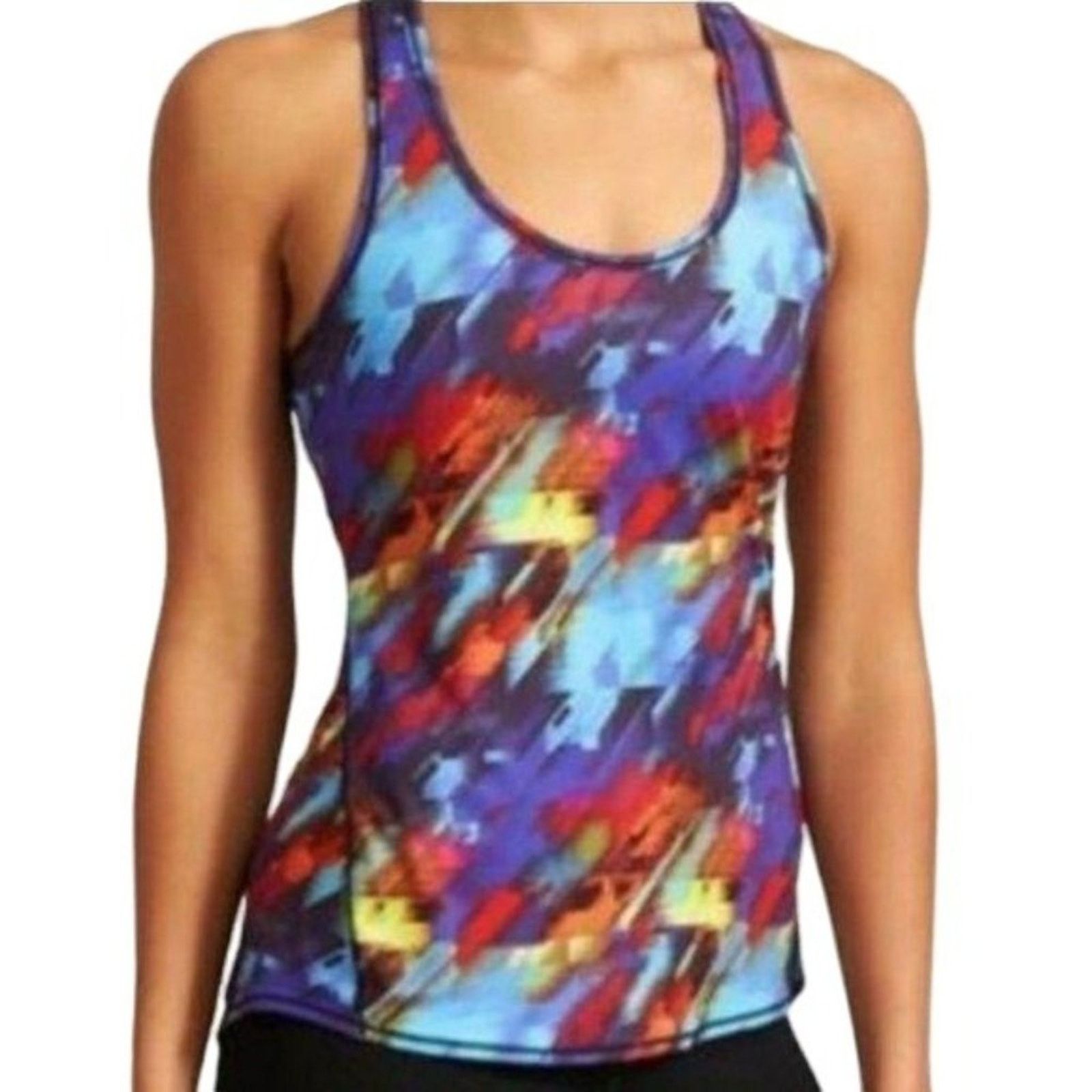 Athleta Athleta Chi Multi Colorburst Tank Xsmall Workout Size XS / US 0-2 / IT 36-38 - 9 Thumbnail
