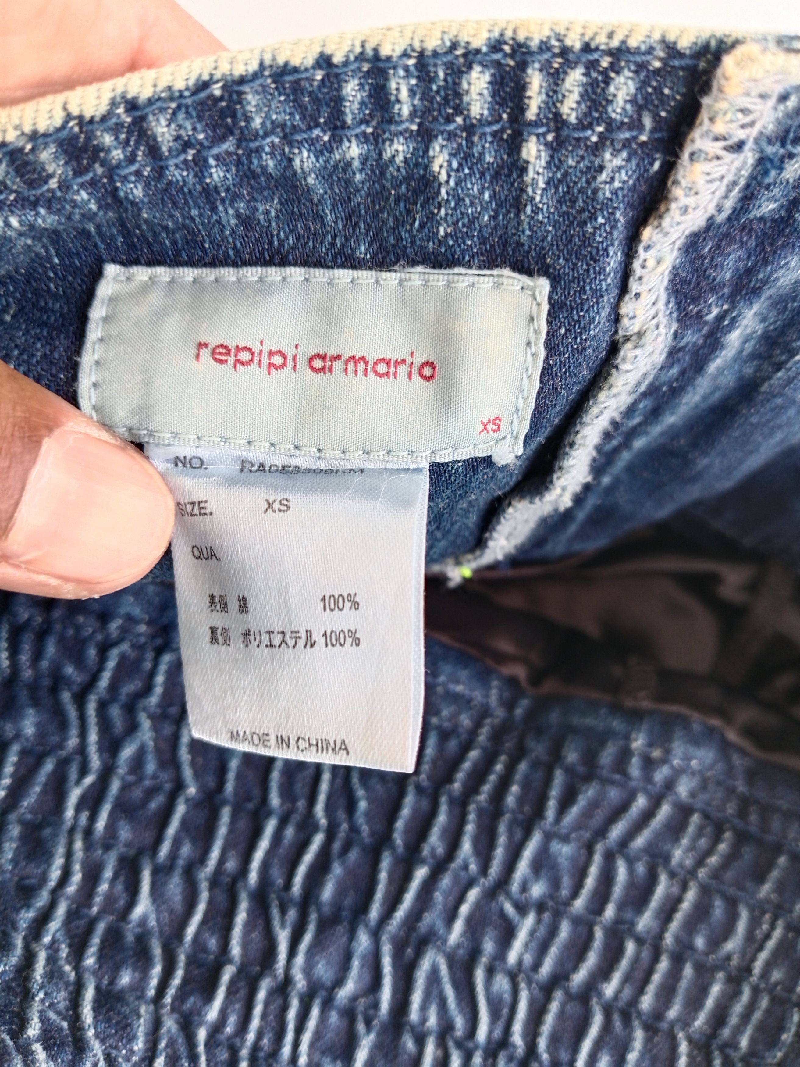 Vintage Vintage Repipi Armario Mini Skirt Denim Japanese Brand Size 26" / US 2 / IT 38 - 8 Thumbnail