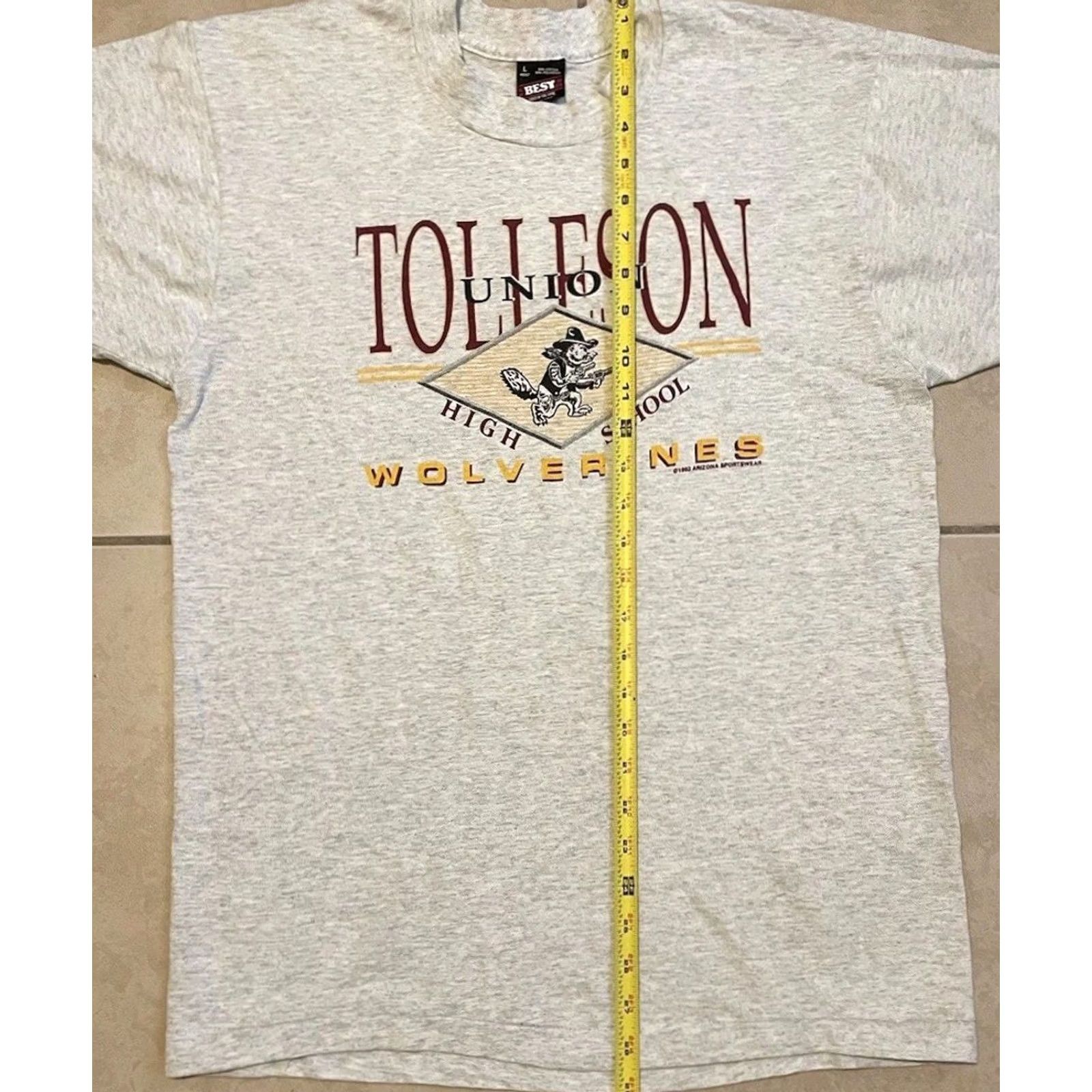 Vintage VINTAGE Tolleson High School Shirt L Gray 90s Track College PE Grunge Mens Size US L / EU 52-54 / 3 - 8 Thumbnail