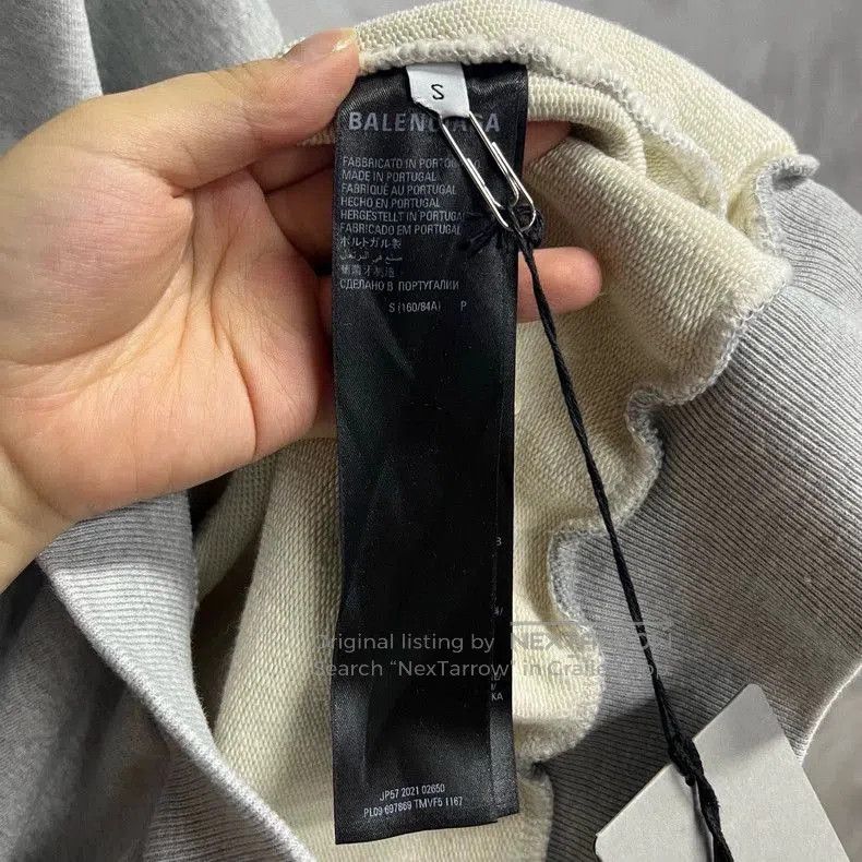 Balenciaga Balenciaga Grey Logo Print Sweatshirt. Size US S / EU 44-46 / 1 - 3 Thumbnail