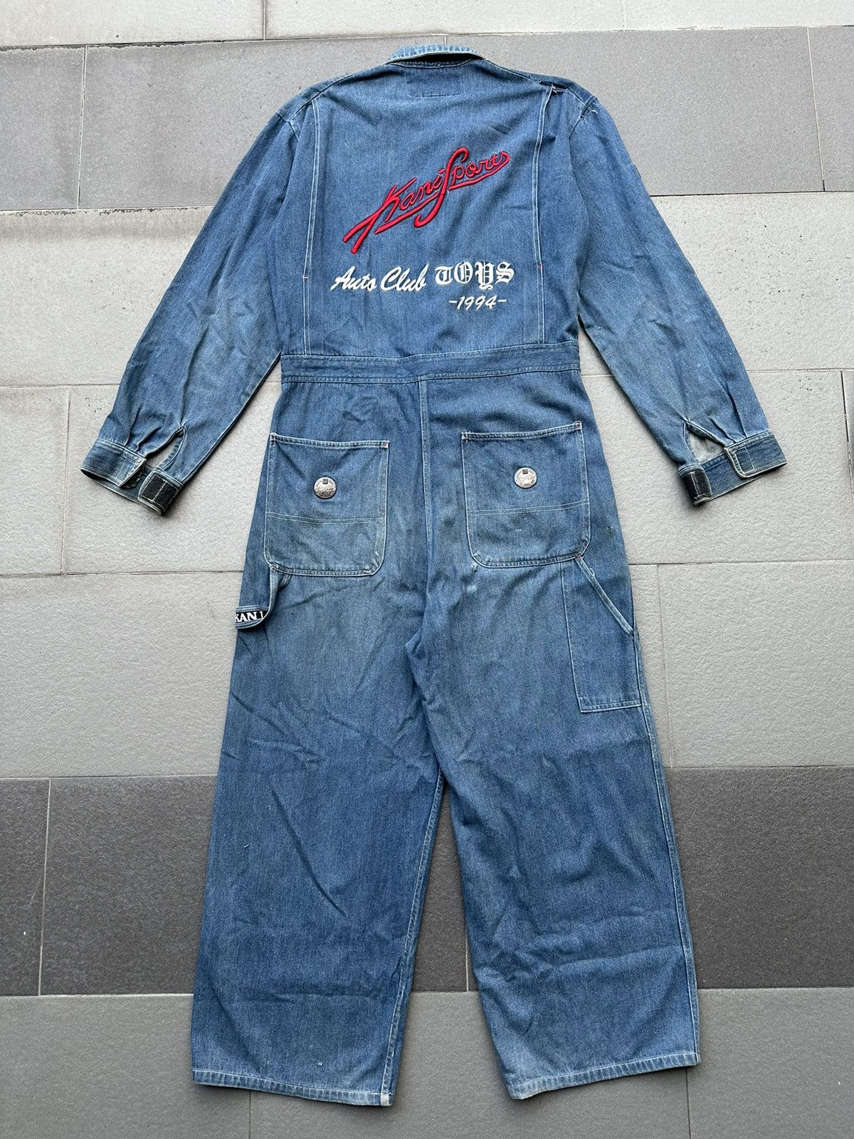 Karl Kani 2000s Kani Sports Auto Club Toys Baggy Denim Coveralls Size US 34 / EU 50 - 4 Thumbnail