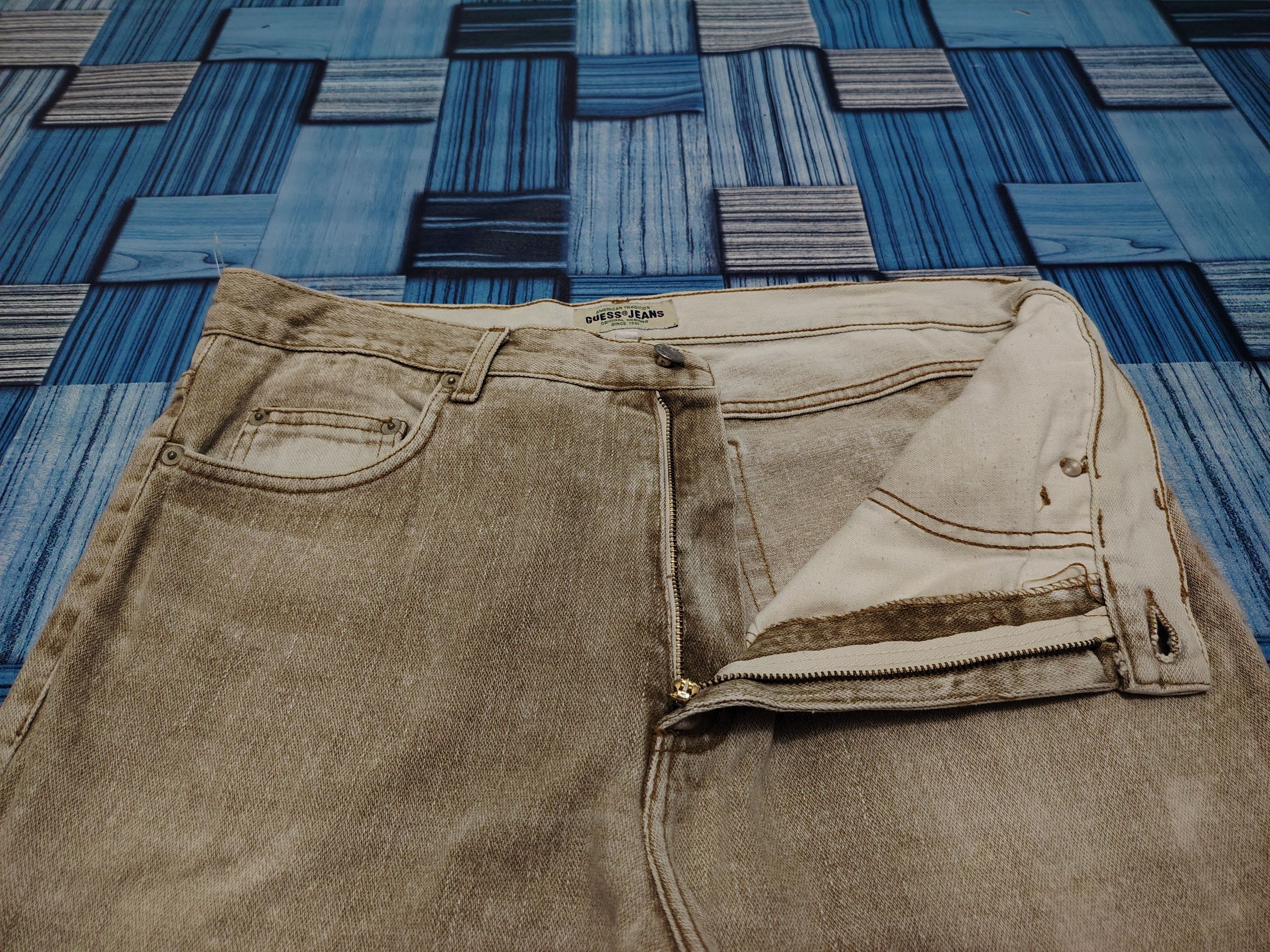 Guess Vtg 90's Guess u.s.a. Distressed Jeans Size US 33 - 9 Thumbnail