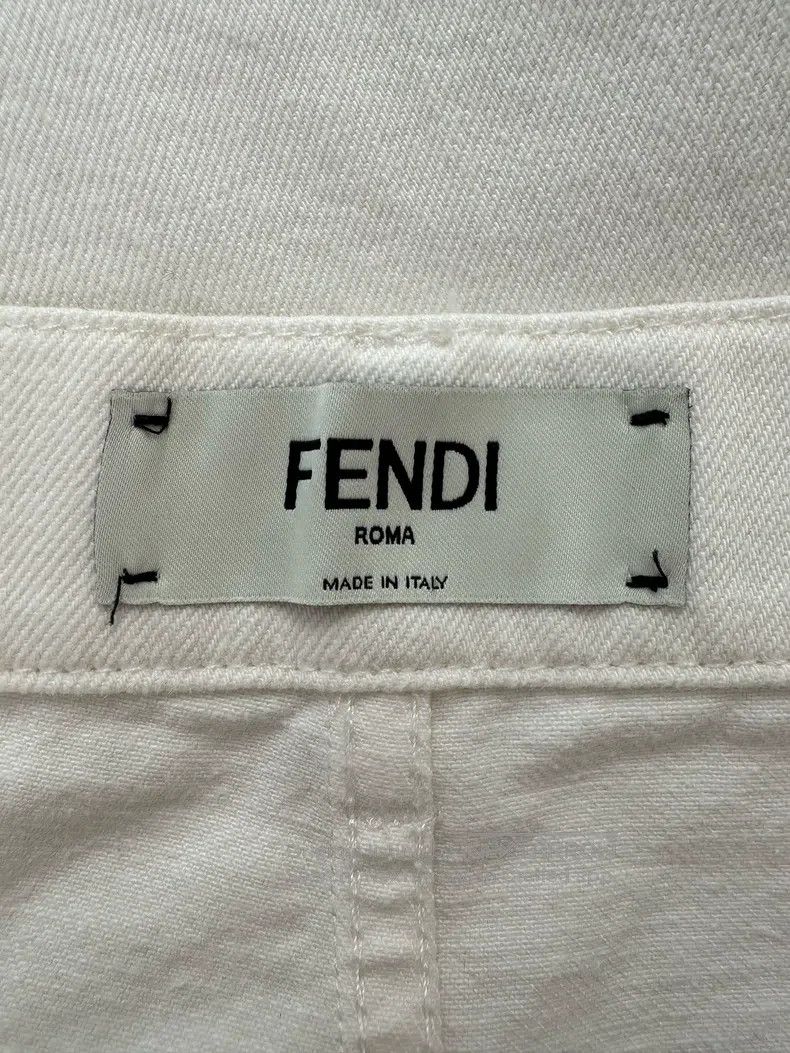 Fendi Fendi Casual and slim five-section wide-leg jeans - white Size 24" / US 00 / IT 34 - 8 Thumbnail