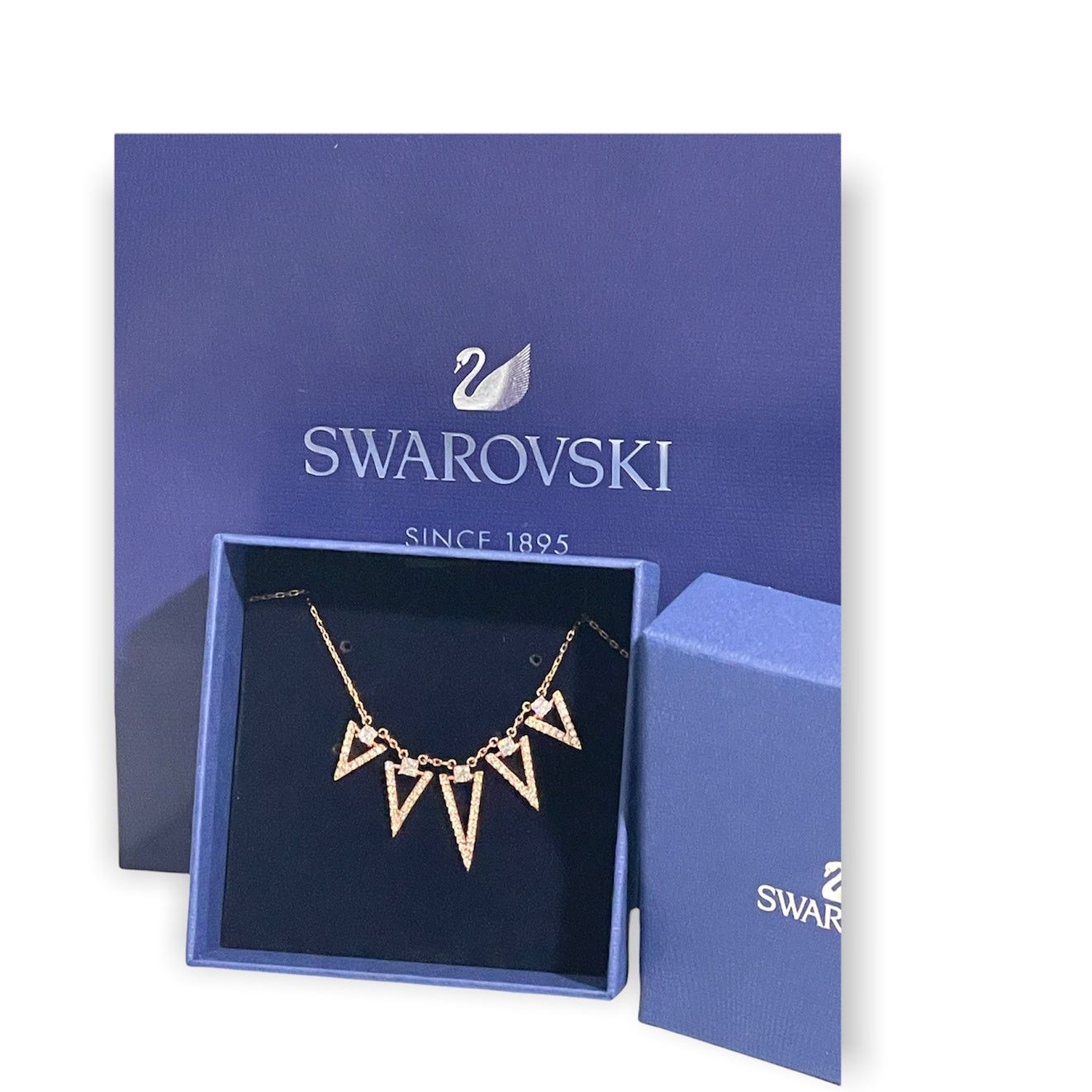 Swarovski SWAROVSKI Funk Rose Gold Tone Plated Chevron Necklace New Size ONE SIZE - 3 Thumbnail