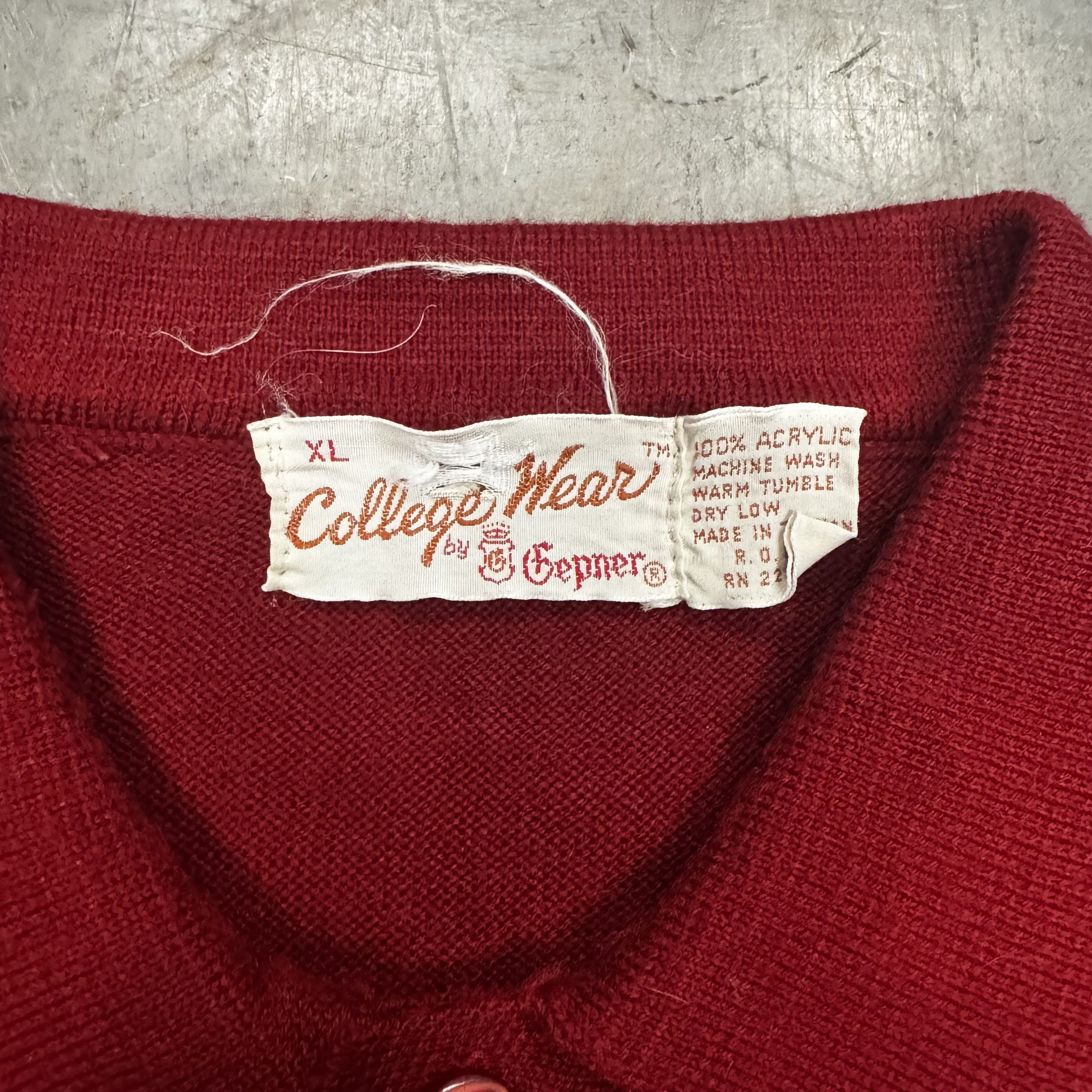 Vintage VTG 80s USC Gamecock College Wear Gepner Acrylic Polo Shirt Size US XL / EU 56 / 4 - 4 Thumbnail