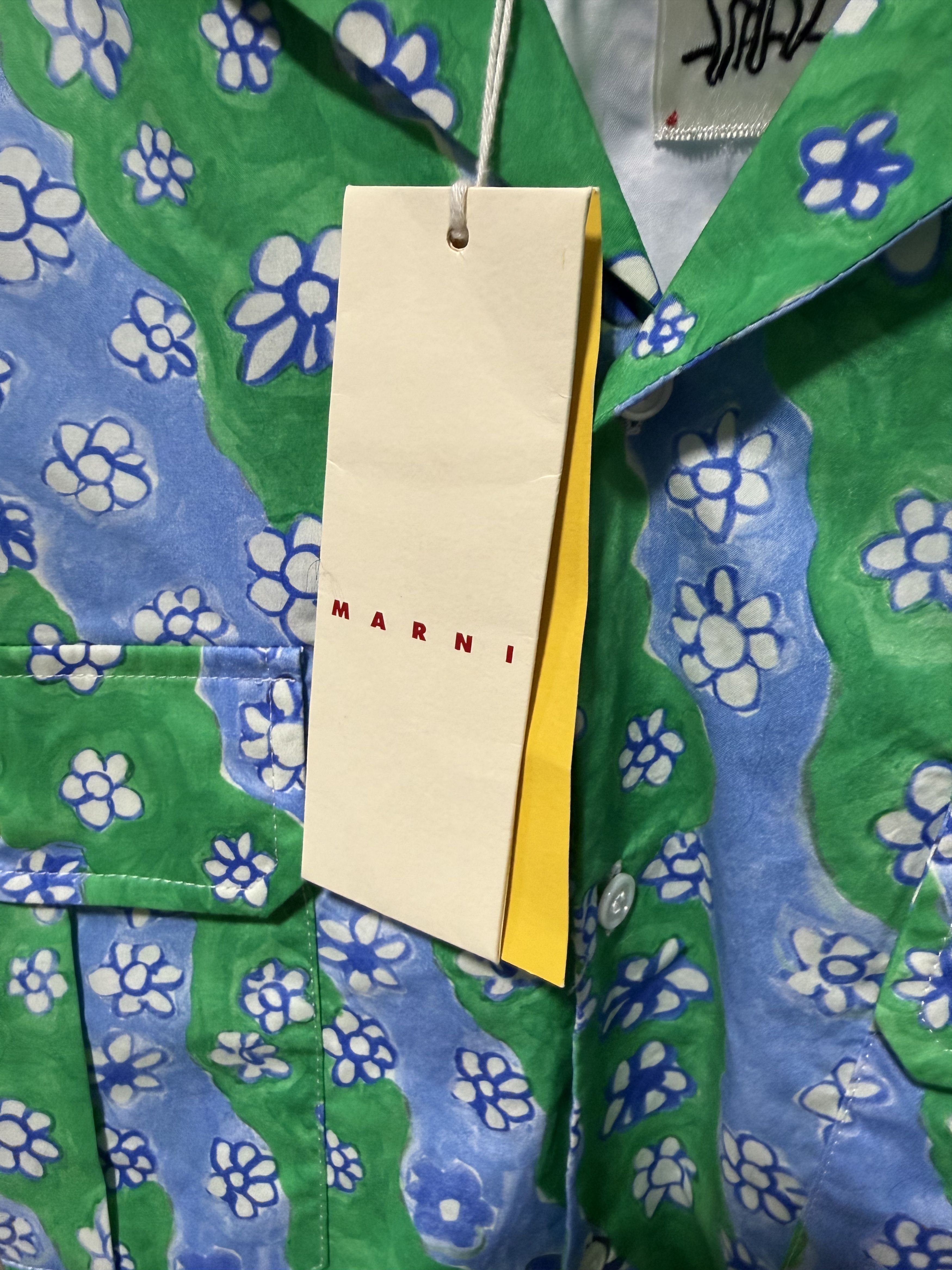 Marni Marni Short Sleeve Bowling Shirt 'Sea Foam' Size US XL / EU 56 / 4 - 2 Thumbnail