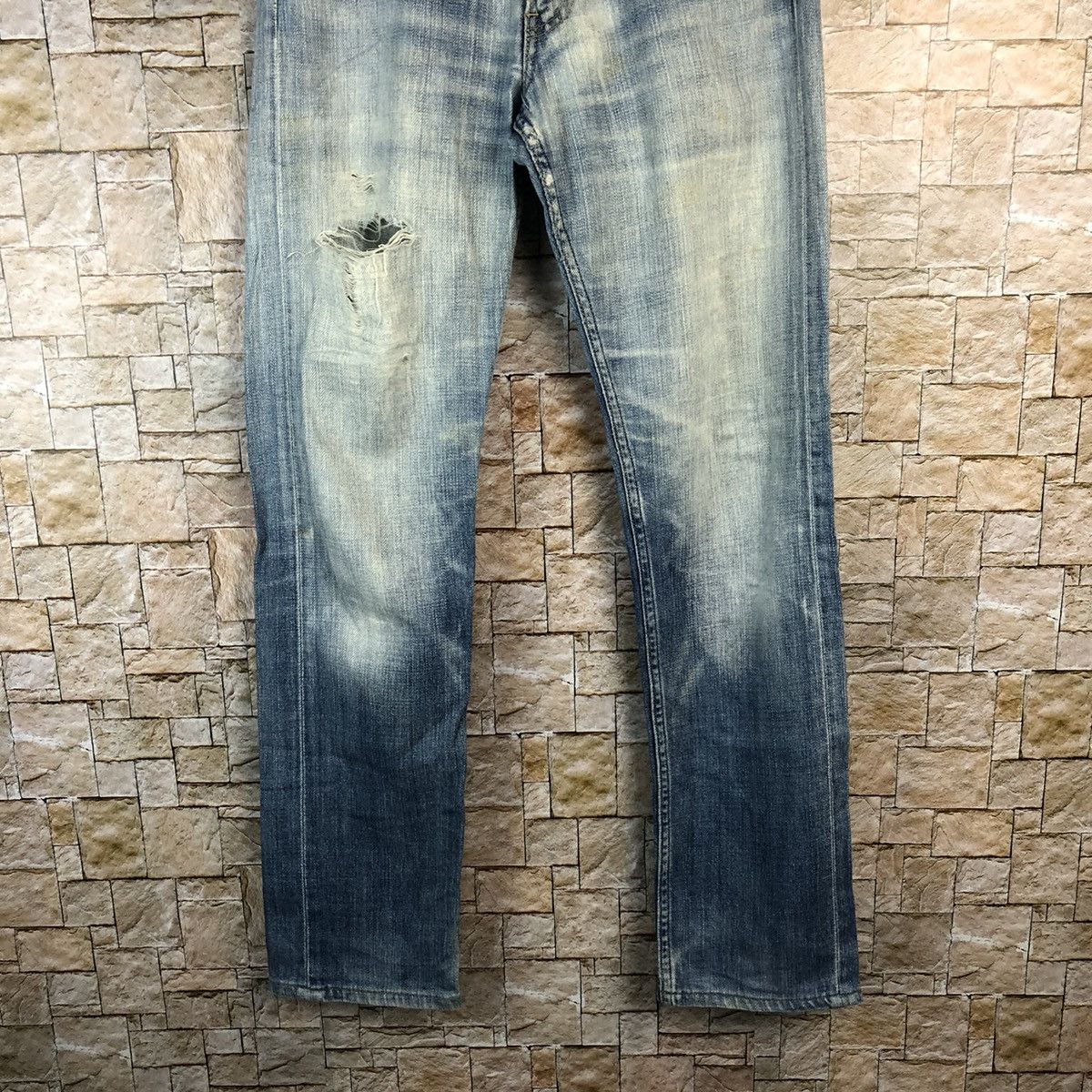 Levi's Levis Blue Distressed faded Denim Pants #A961 Size US 29 - 3 Thumbnail