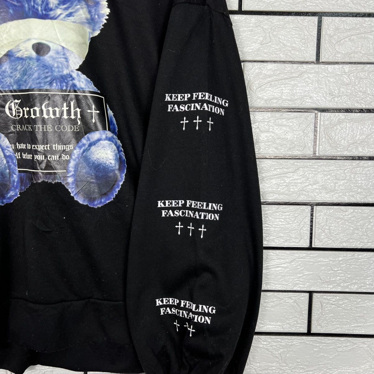 Japanese Brand Blind Bear Graphic Big Logo Lolita Punk Hoodies #4209-C192 Size US XL / EU 56 / 4 - 7 Thumbnail