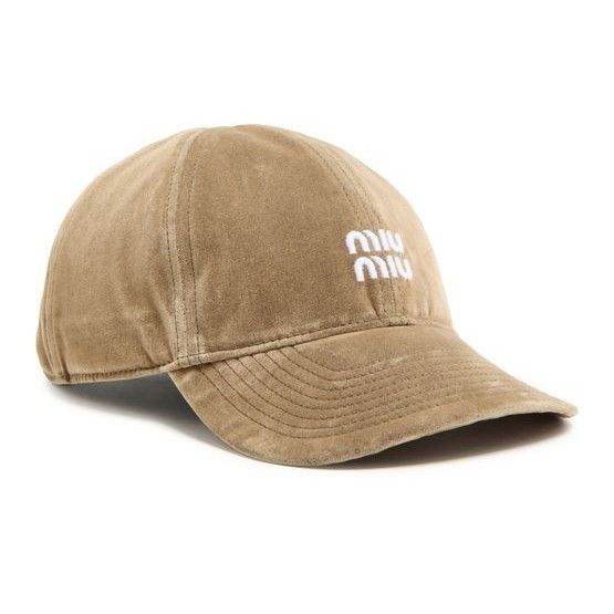 MIU MIU Brown Velvet Baseball Cap New & Authentic (Women's s