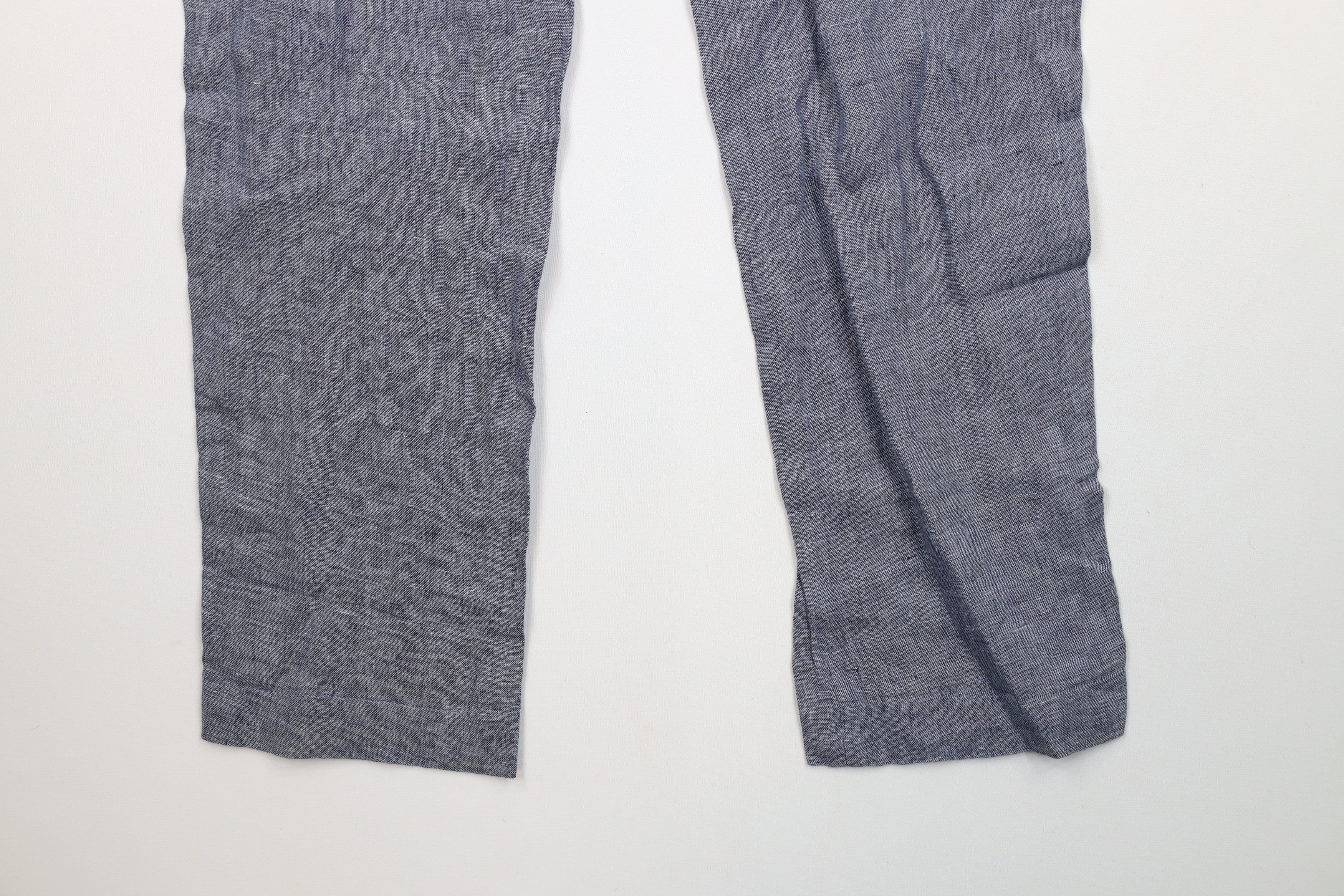 Vintage Vintage Streetwear Irish Linen Chambray Chino Pants Blue Size US 34 / EU 50 - 12 Thumbnail