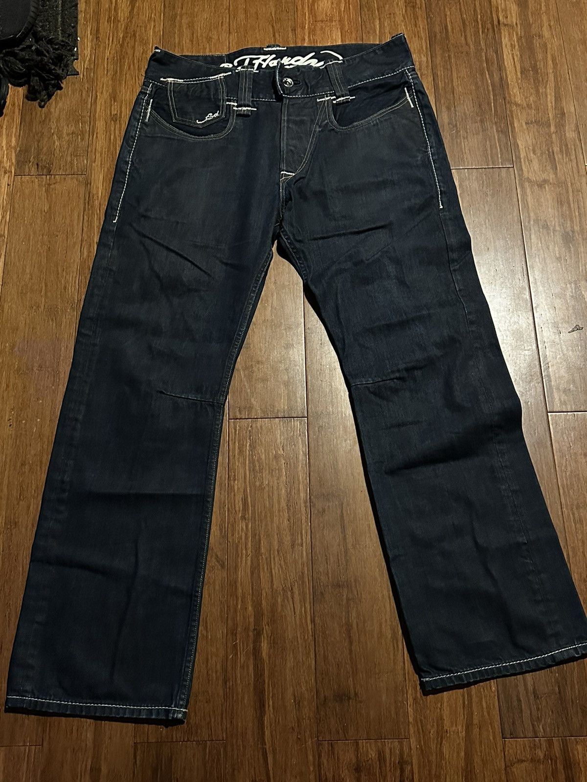 image of 2000’S Ed Hardy Jeans (Only Worn Once) in Blue Denim, Men's (Size 36)