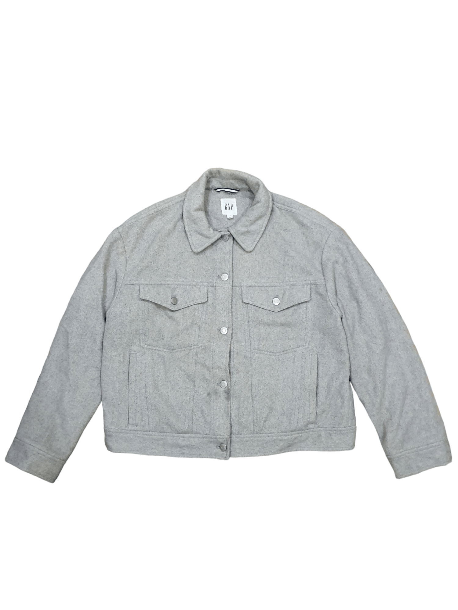 Gap Gap grey felted trucker jacket Size US L / EU 52-54 / 3 - 1 Thumbnail