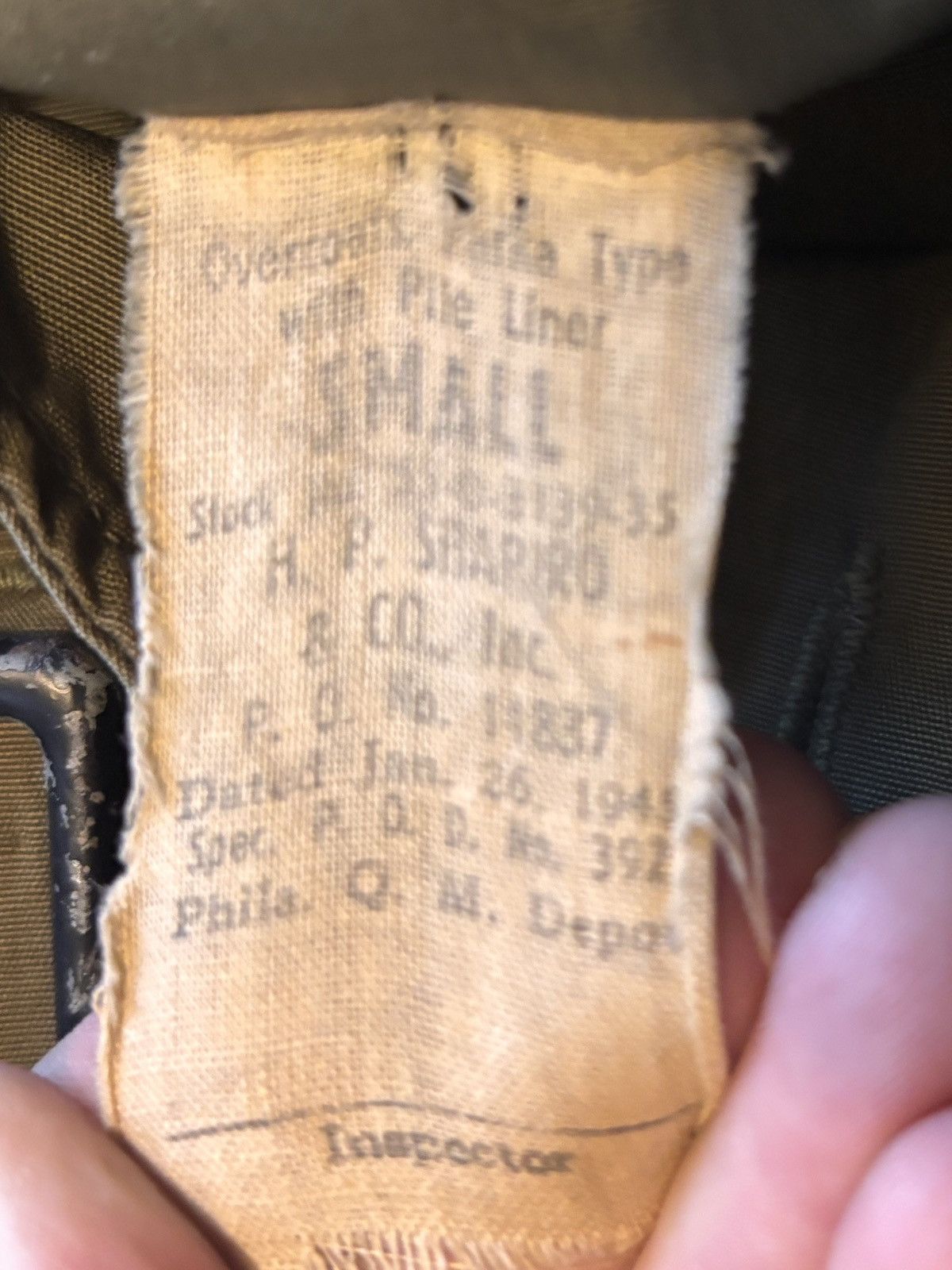 Buzz Rickson's Rare M1945 winter parka WW2 alpaca lined belted dated 1945 Size US S / EU 44-46 / 1 - 7 Thumbnail