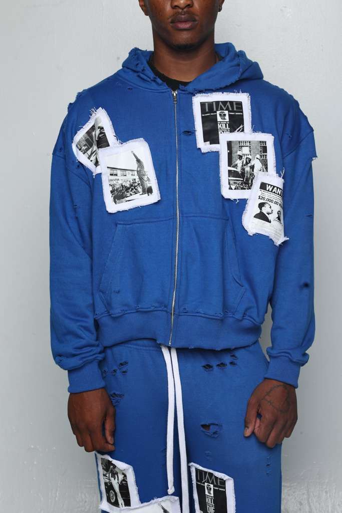 Other Fraternal Desires 'WATTBA' Blue Zip Up Hoodie Size US XS / EU 42 / 0 - 1 Preview