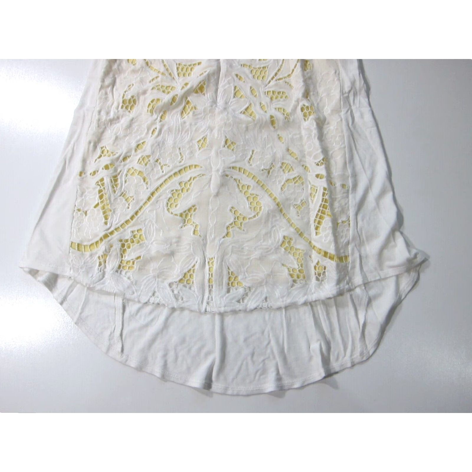 Vintage Akemi + Kin Ivory Yellow Embroidered Soft Cotton Sleeveless Tank Blouse Top XS Size XS / US 0-2 / IT 36-38 - 7 Thumbnail