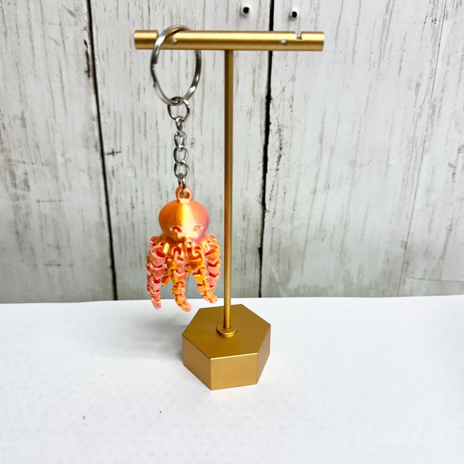 Other Eradesant 3D Printed Pink/Orange Octopus Keychain Unique Size ONE SIZE - 6 Thumbnail