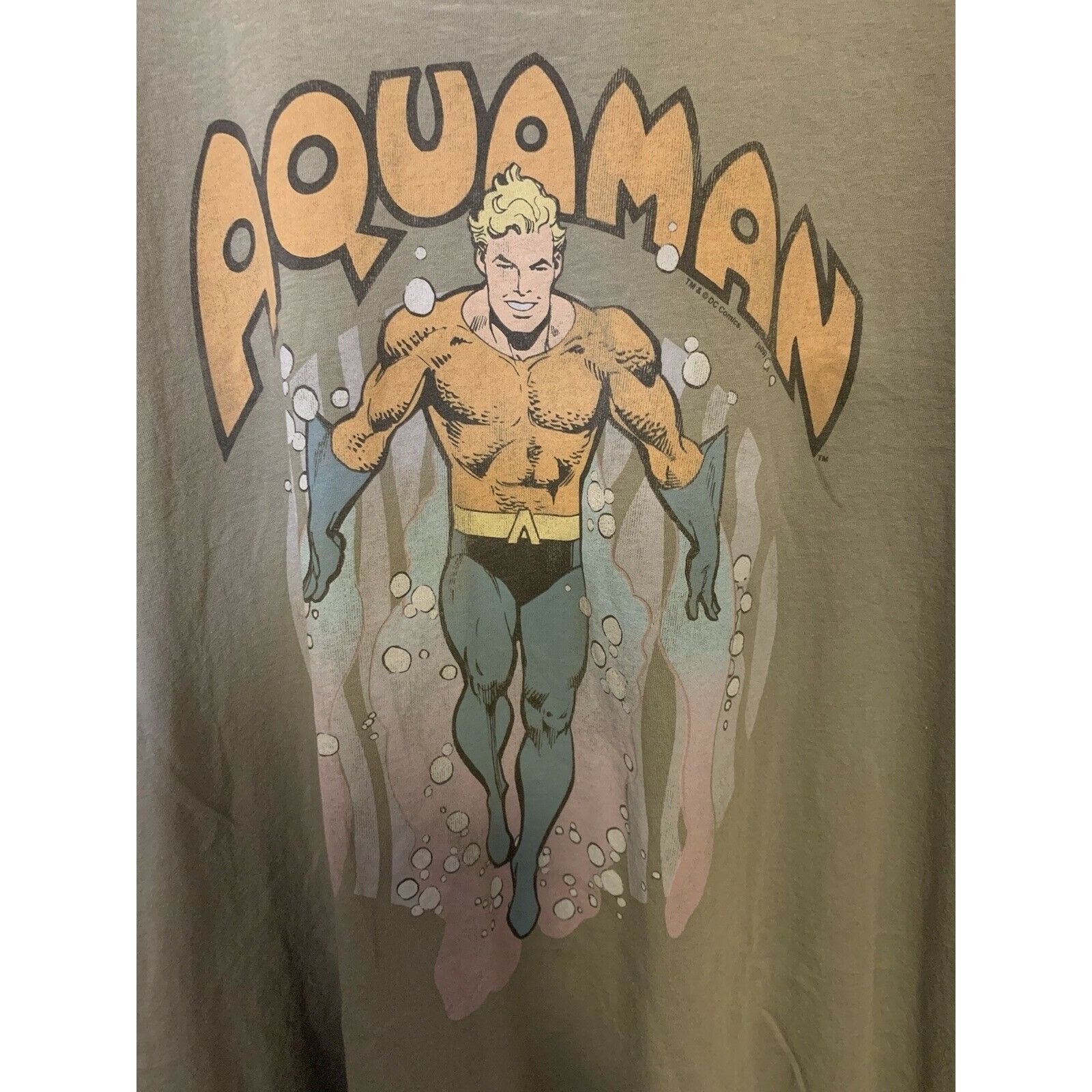 Junk Food Aquaman T-Shirt Justice League Men’s Sz 2XL Big Logo Junk Fo Size US XXL / EU 58 / 5 - 1 Thumbnail