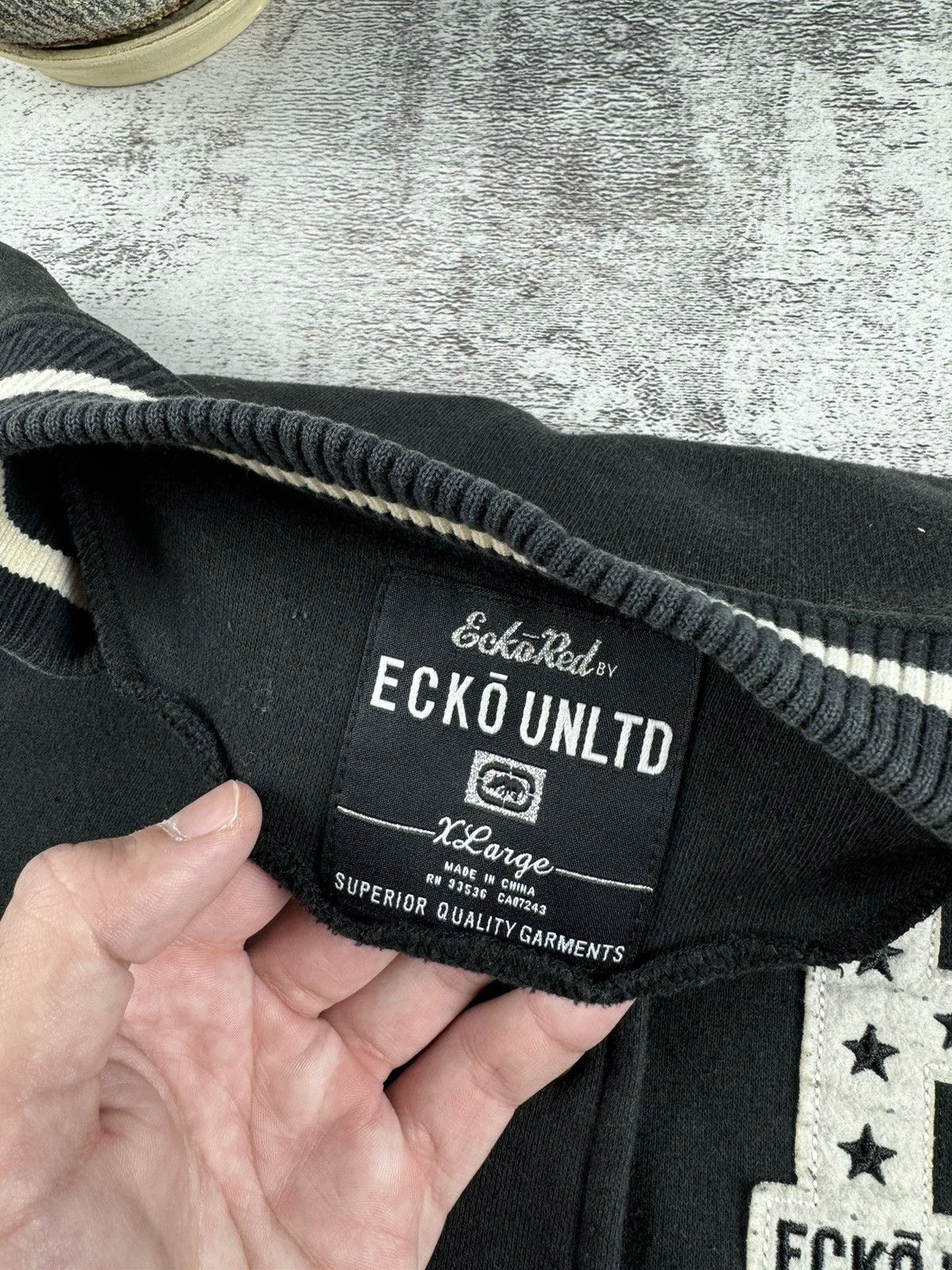 Ecko Unltd. Vintage Ecko Unltd Varsity Bomber Sweatshirt Jacket Pullover Size US XL / EU 56 / 4 - 11 Thumbnail