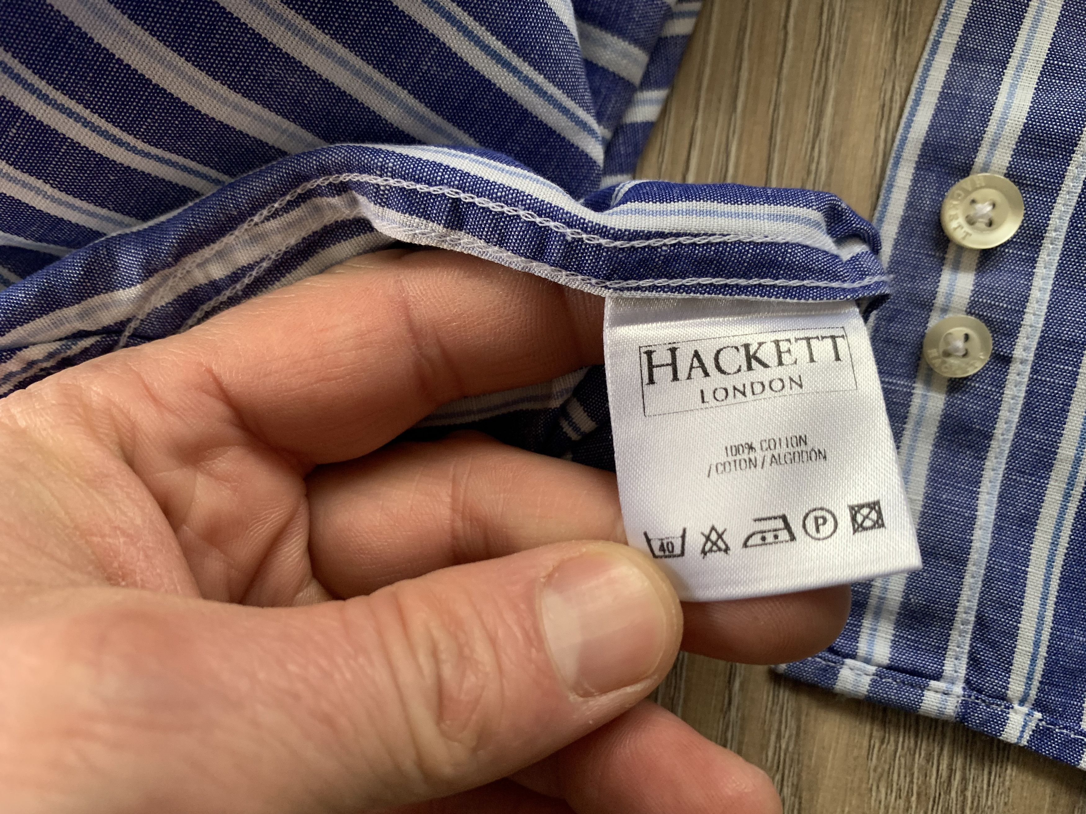 Hackett Hackett London Classic Stripe Long Sleeve Shirt Size US XXL / EU 58 / 5 - 7 Thumbnail